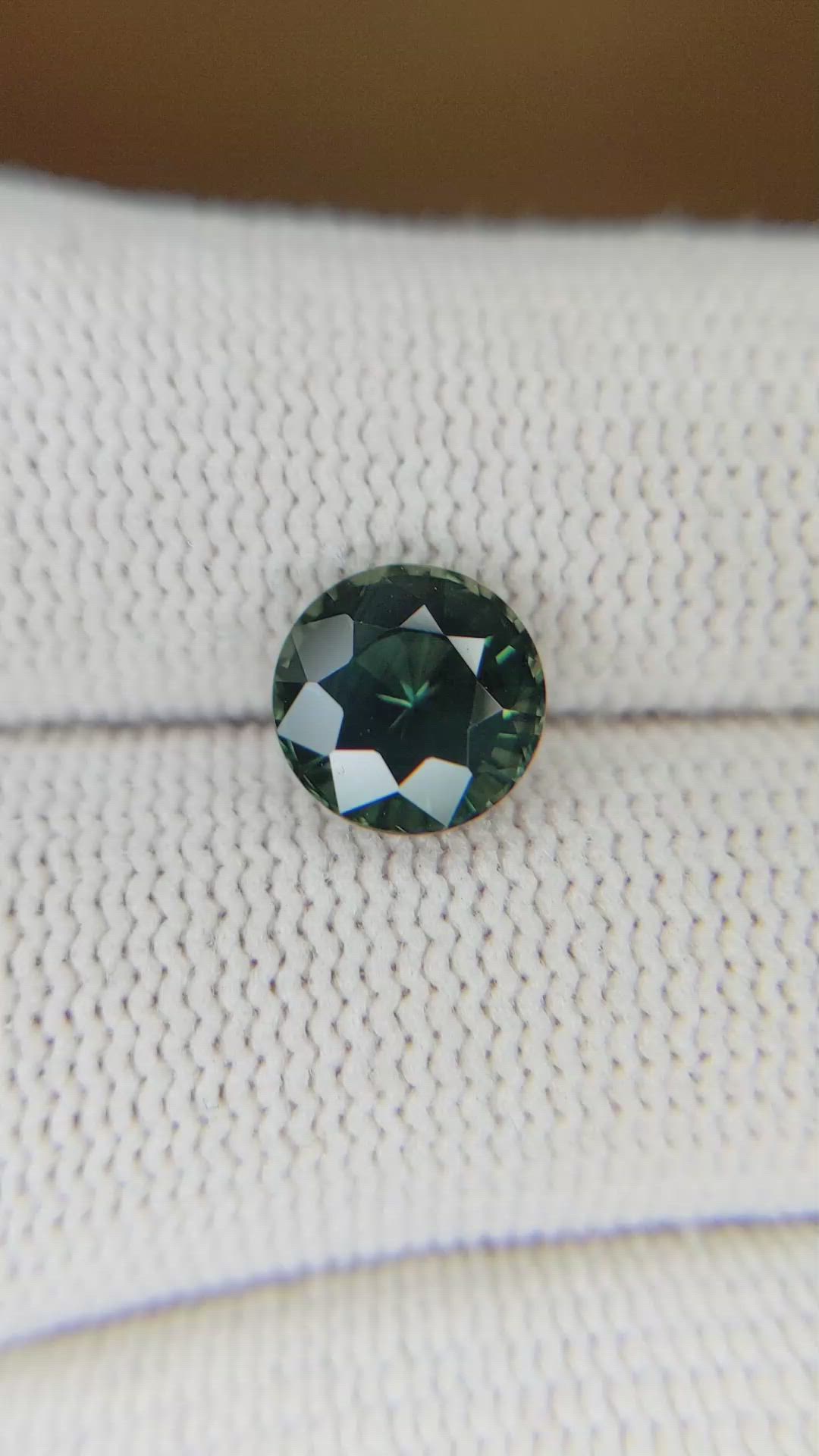2.24 Ct. Bluish Green Sapphire from Madagascar Size Video