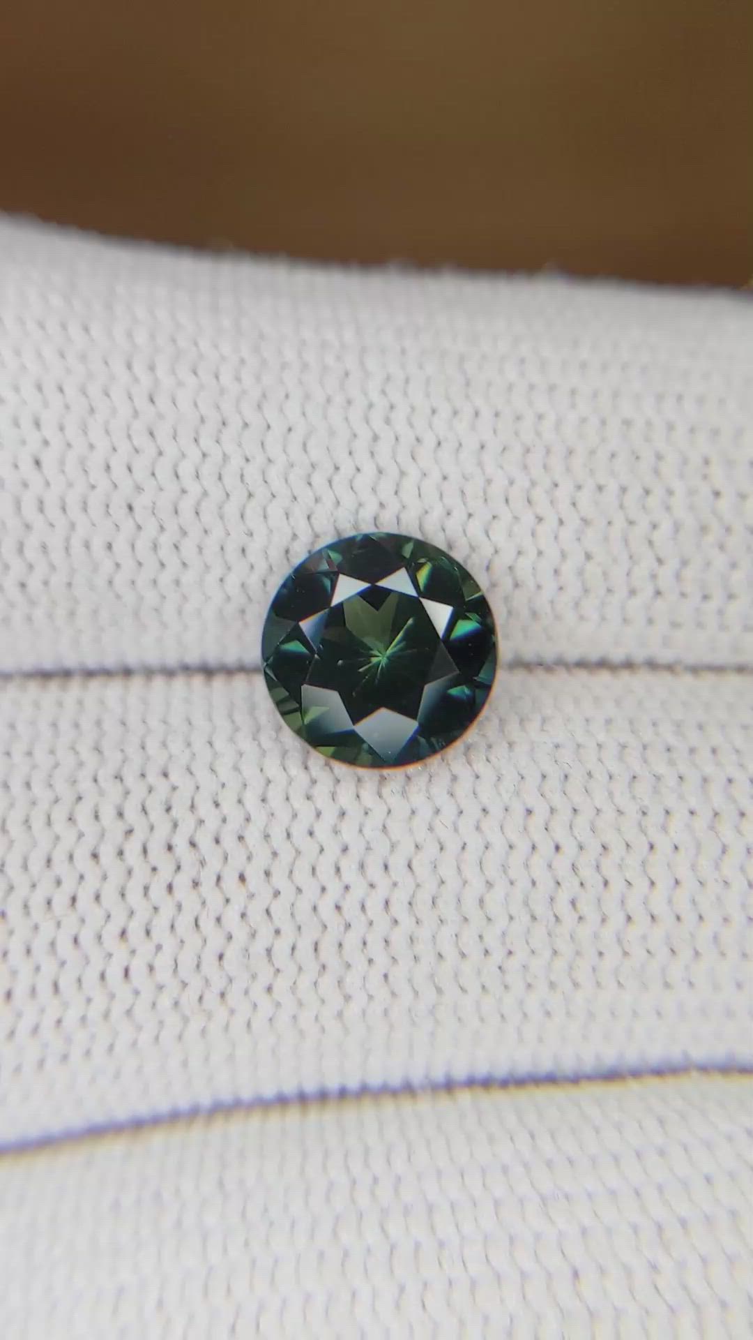 2.38 Ct. Bluish Green Sapphire from Madagascar Size Video
