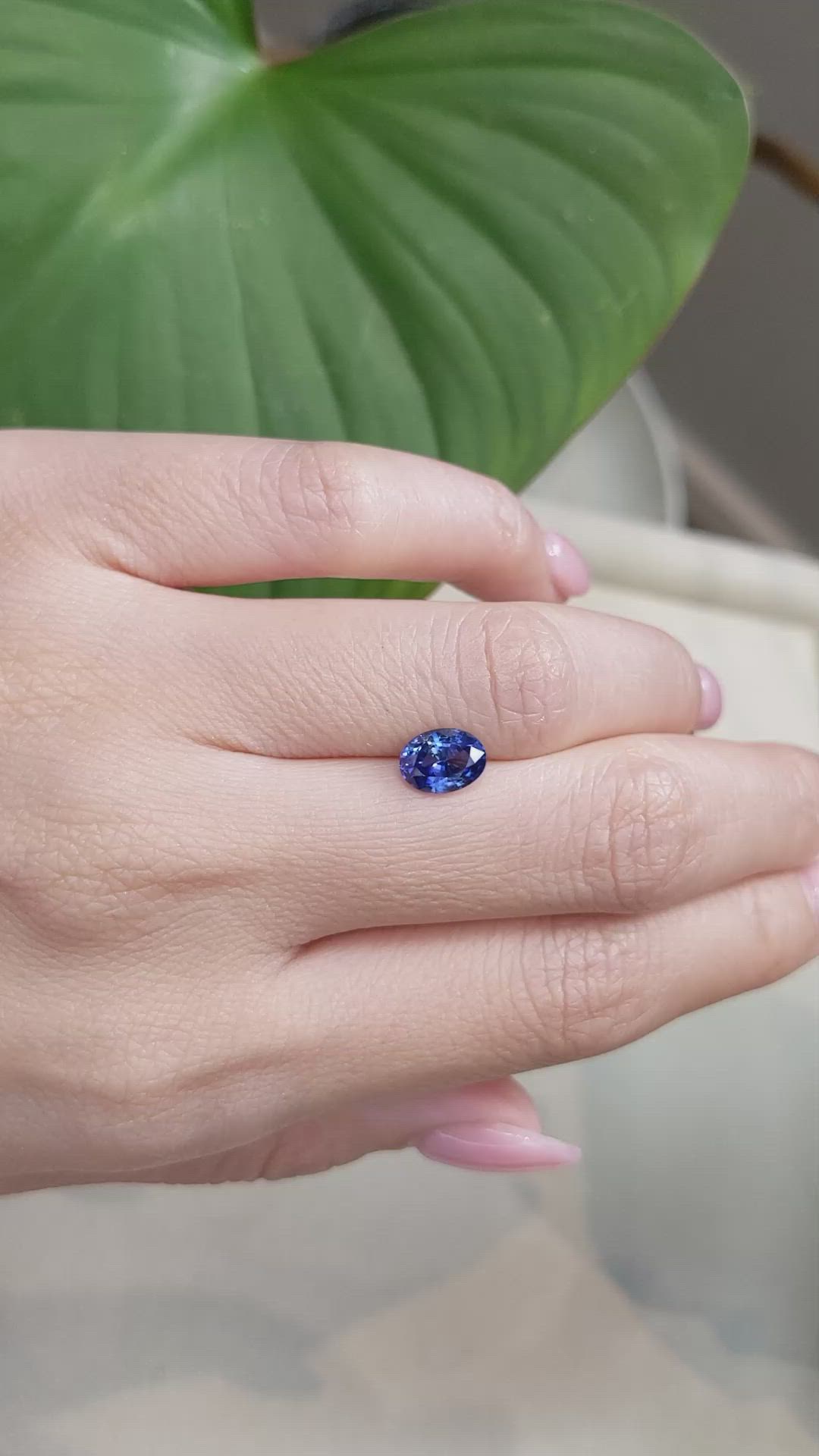 1.56 Ct. Blue Sapphire from Ceylon (Sri Lanka) Size Video