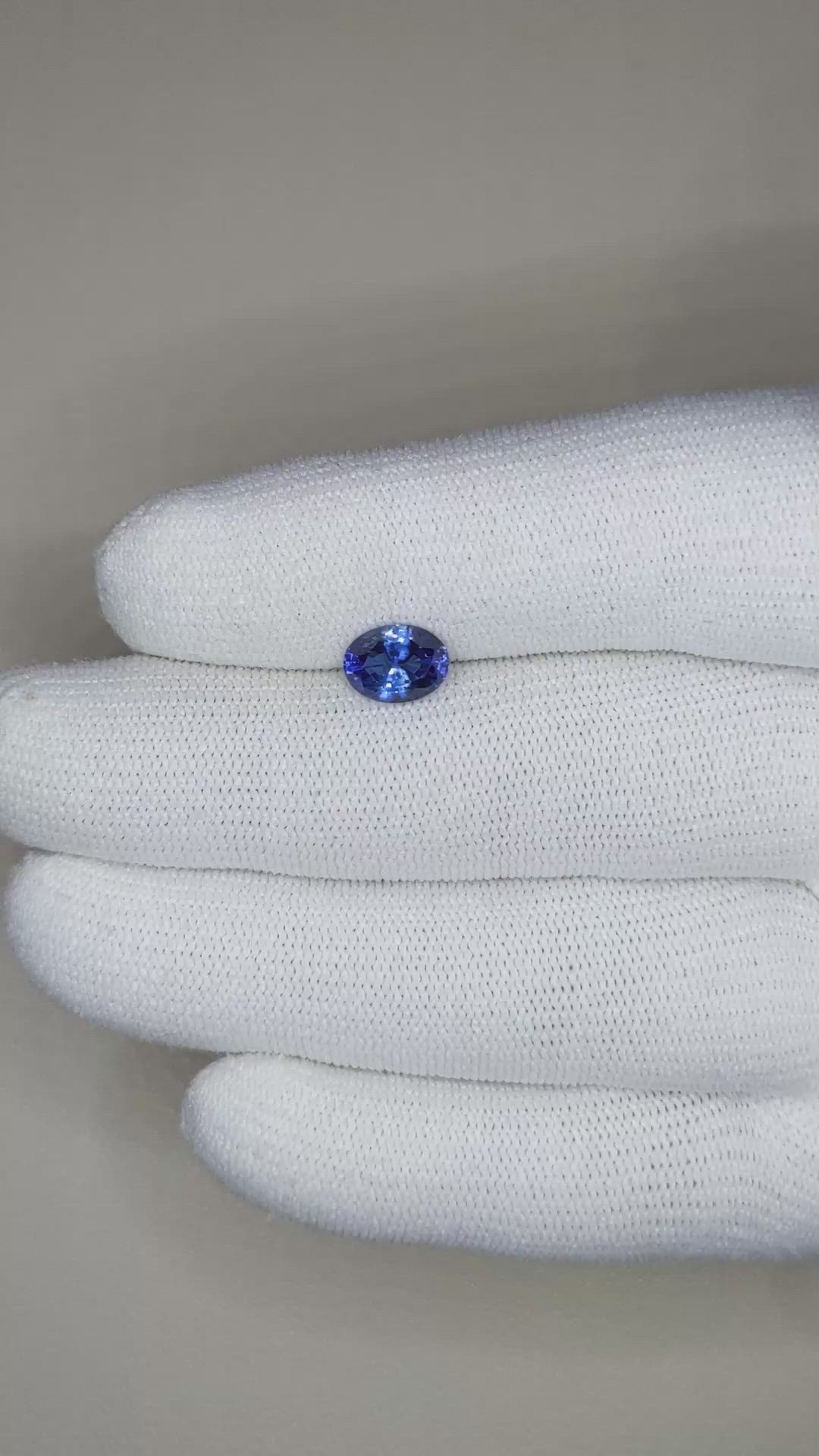 1.56 Ct. Blue Sapphire from Ceylon (Sri Lanka) Size Video