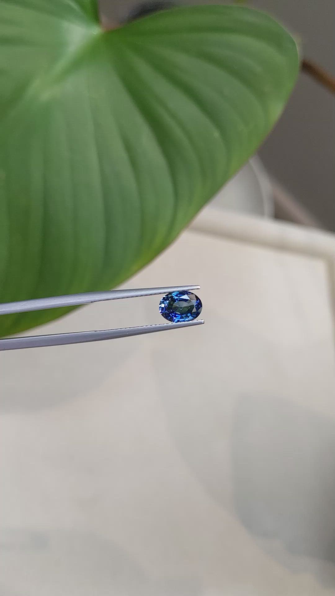 1.48 Ct. Blue Sapphire from Ceylon (Sri Lanka) Size Video