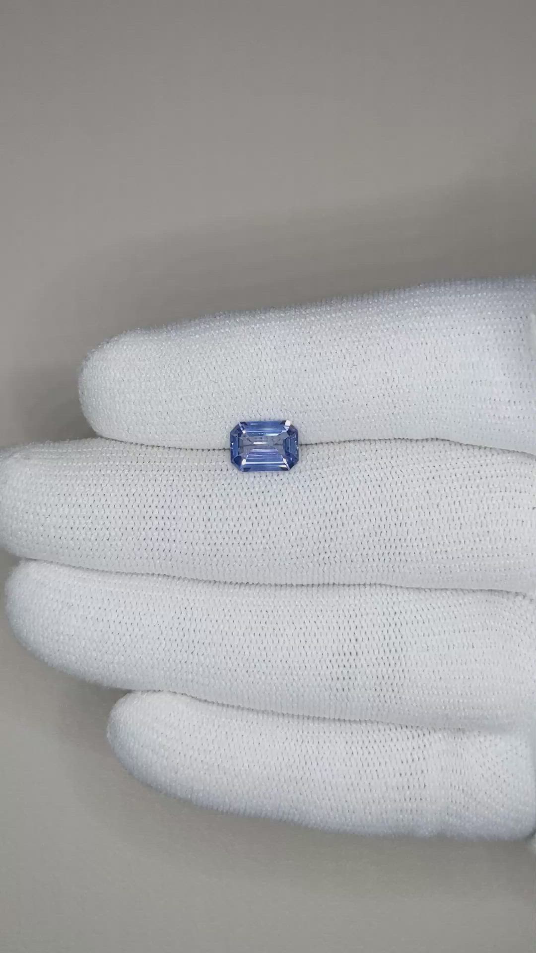 1.71 Ct. Blue Sapphire from Ceylon (Sri Lanka) Size Video