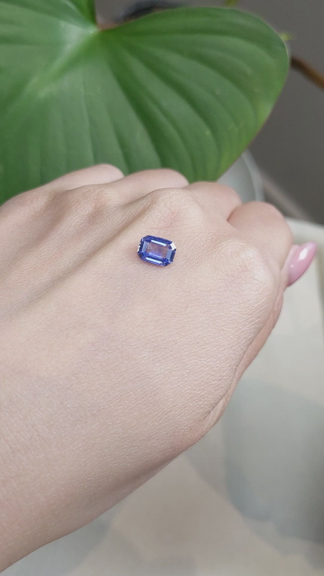 1.62 Ct. Blue Sapphire from Ceylon (Sri Lanka) Size Video
