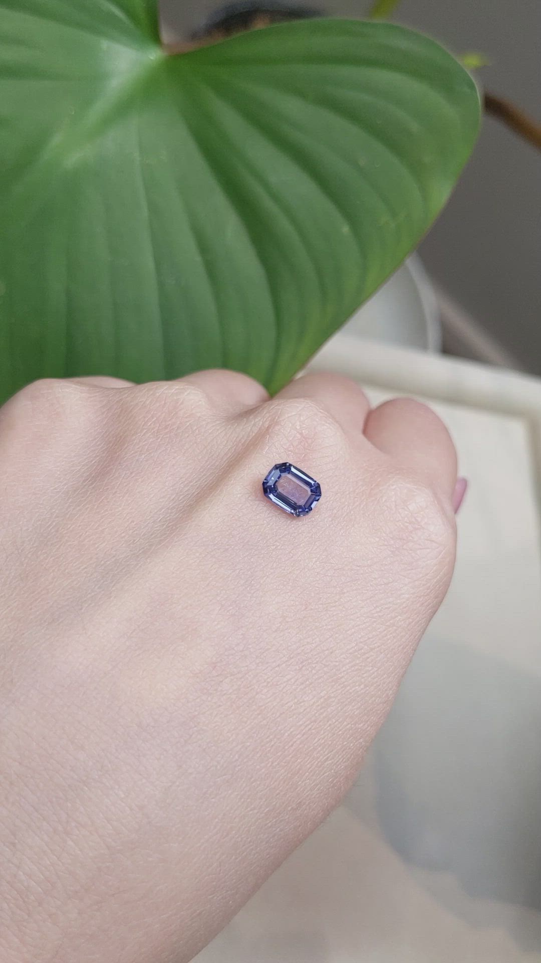 1.71 Ct. Purplish Blue Sapphire from Ceylon (Sri Lanka) Size Video