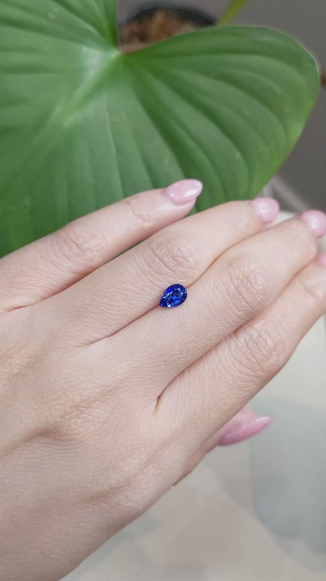 0.96 Ct. Blue Sapphire from Ceylon (Sri Lanka) Size Video