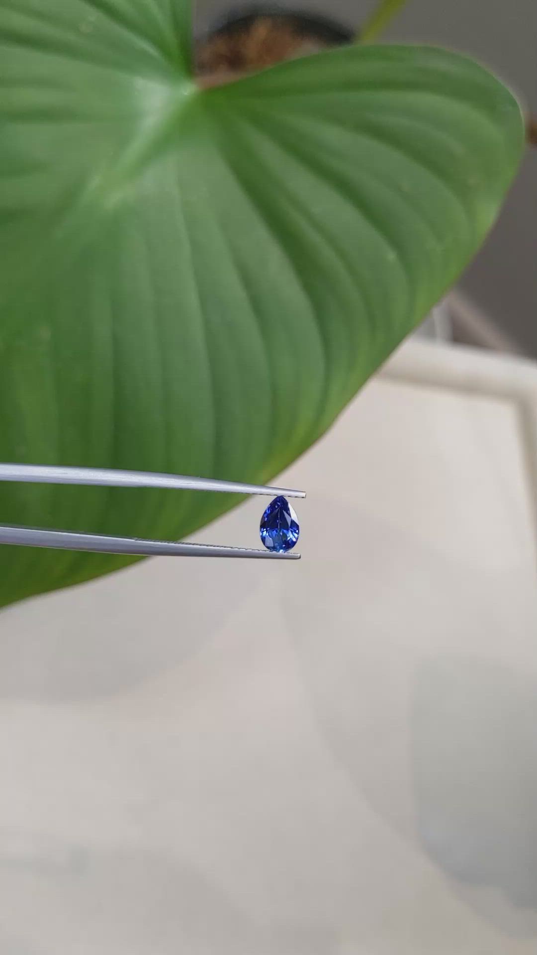 0.96 Ct. Blue Sapphire from Ceylon (Sri Lanka) Size Video