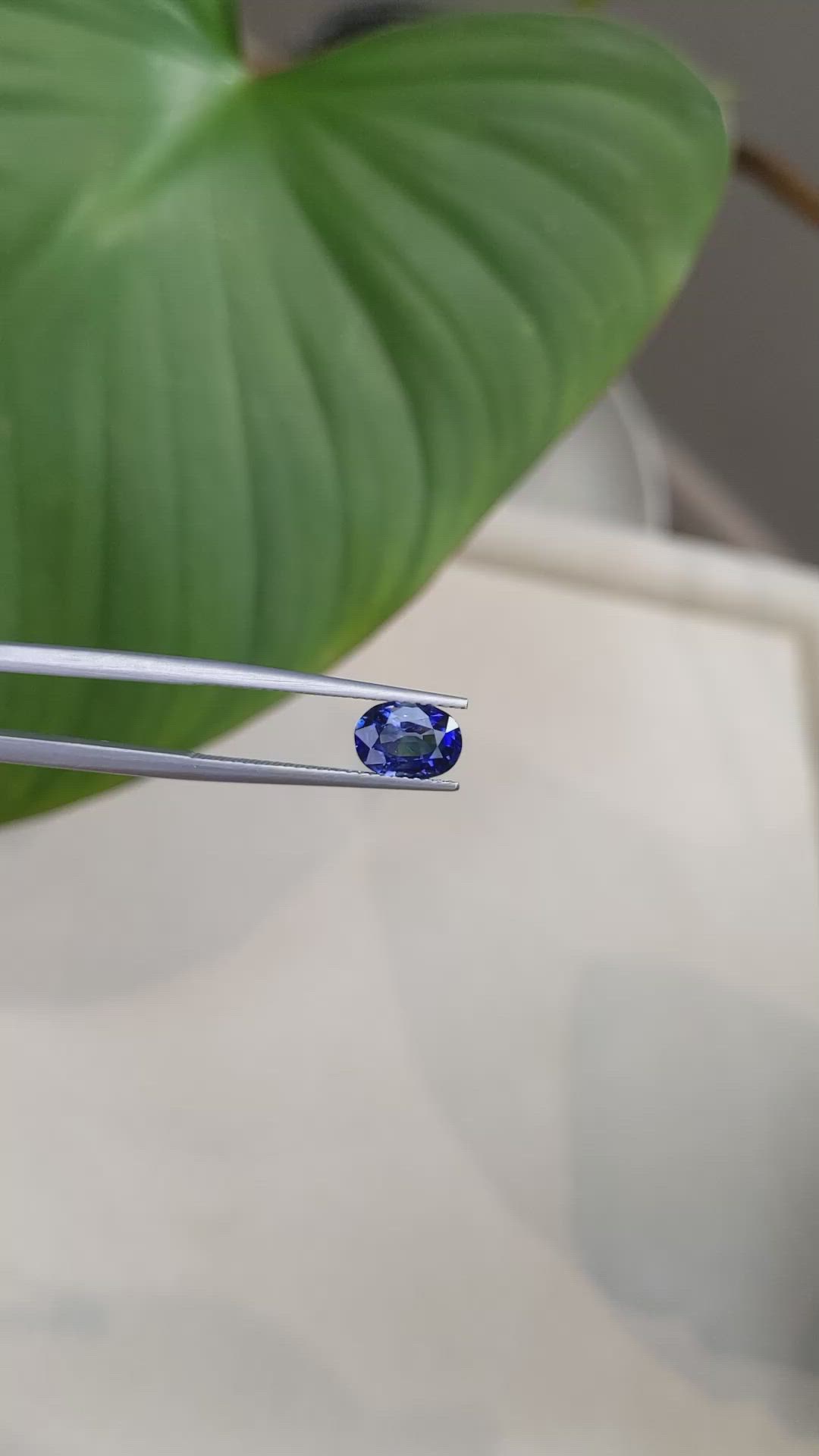 1.45 Ct. Blue Sapphire from Ceylon (Sri Lanka) Size Video