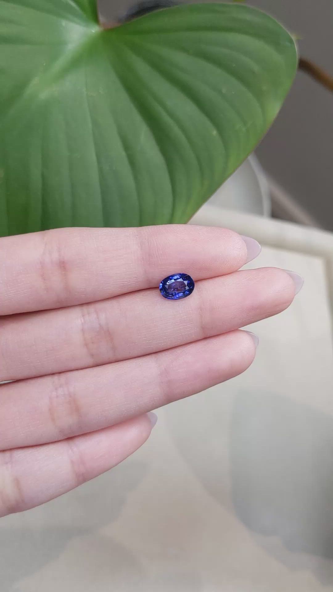 1.45 Ct. Blue Sapphire from Ceylon (Sri Lanka) Size Video