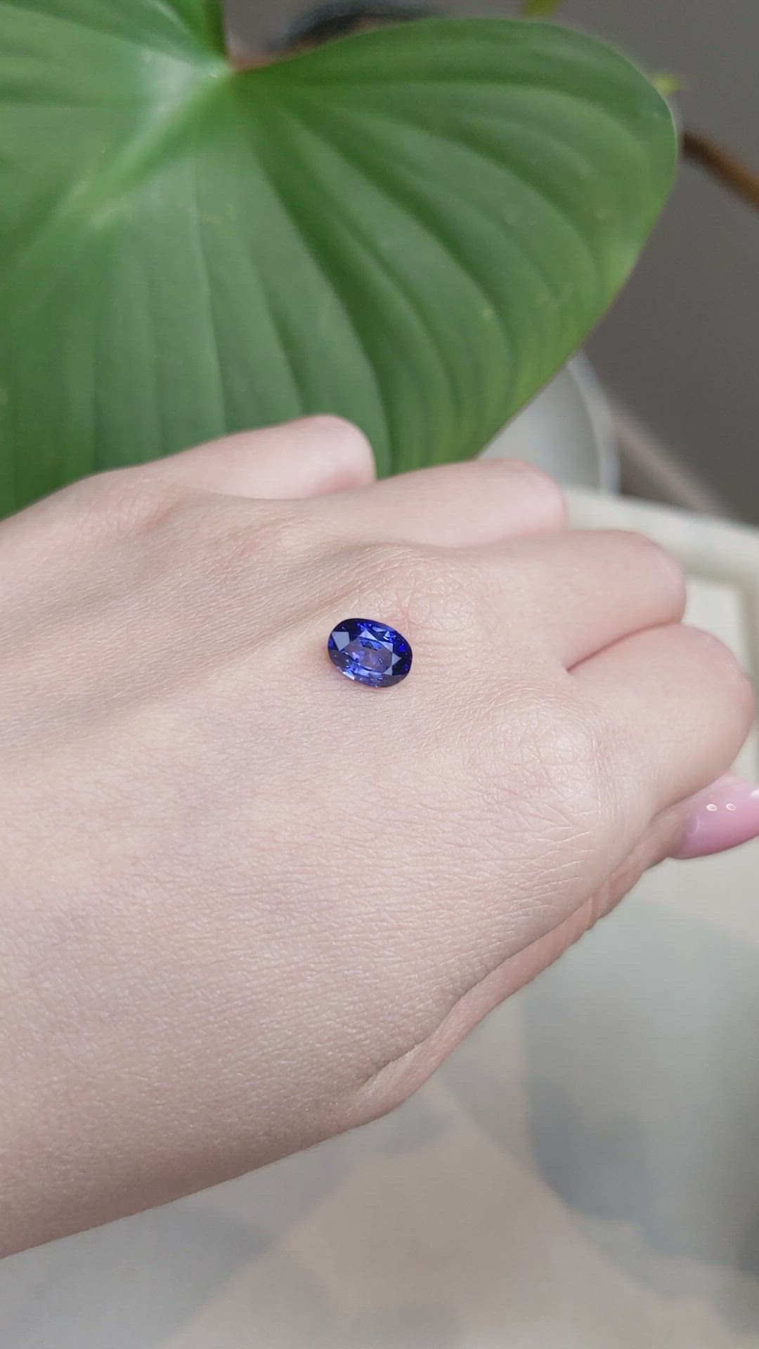 1.45 Ct. Blue Sapphire from Ceylon (Sri Lanka) Size Video