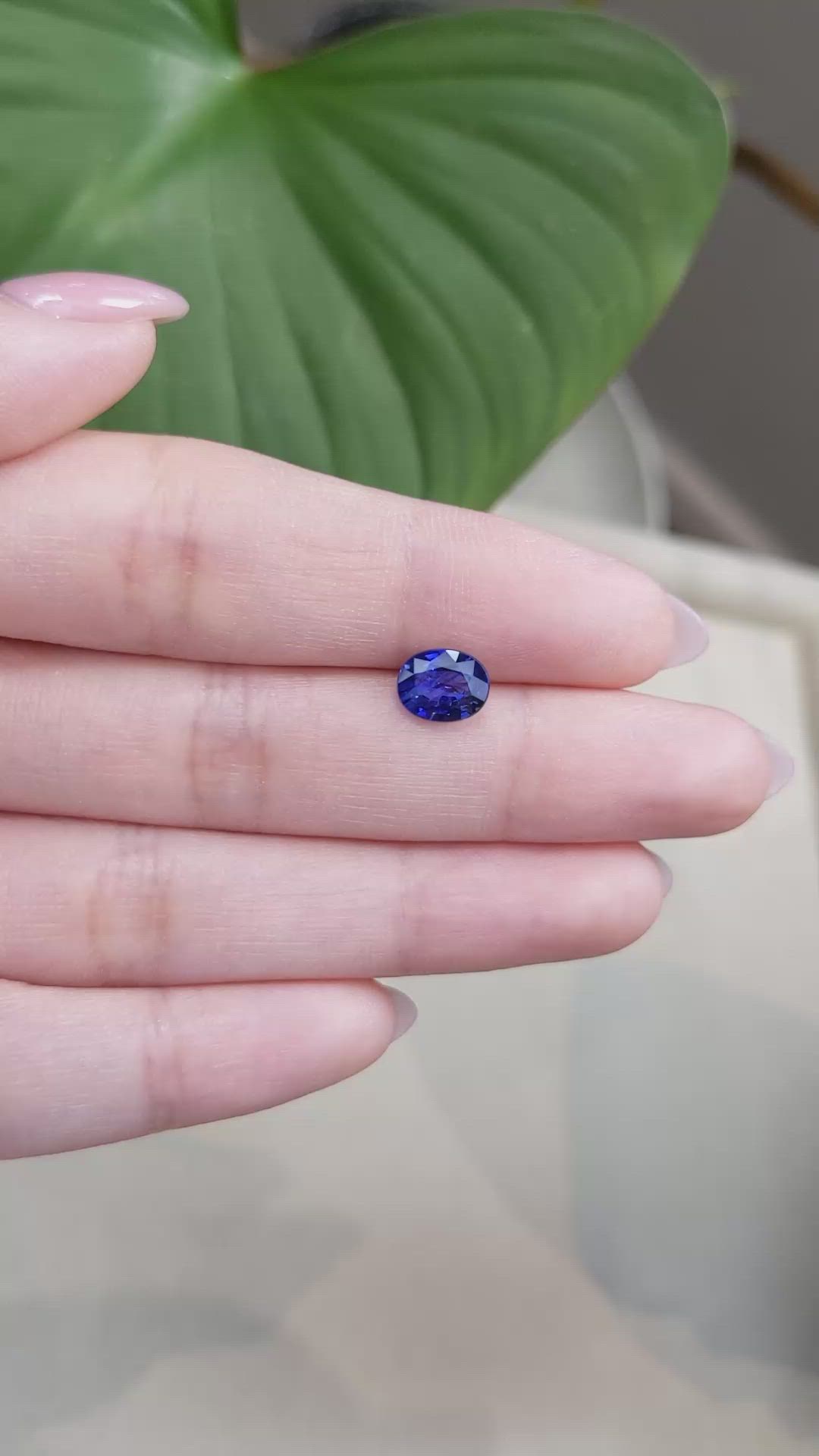 1.56 Ct. Blue Sapphire from Ceylon (Sri Lanka) Size Video