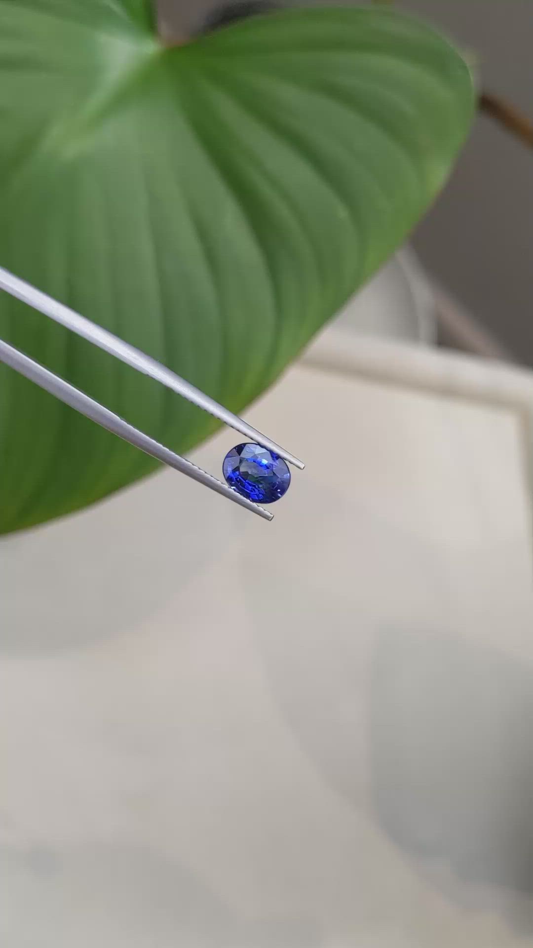 1.56 Ct. Blue Sapphire from Ceylon (Sri Lanka) Size Video