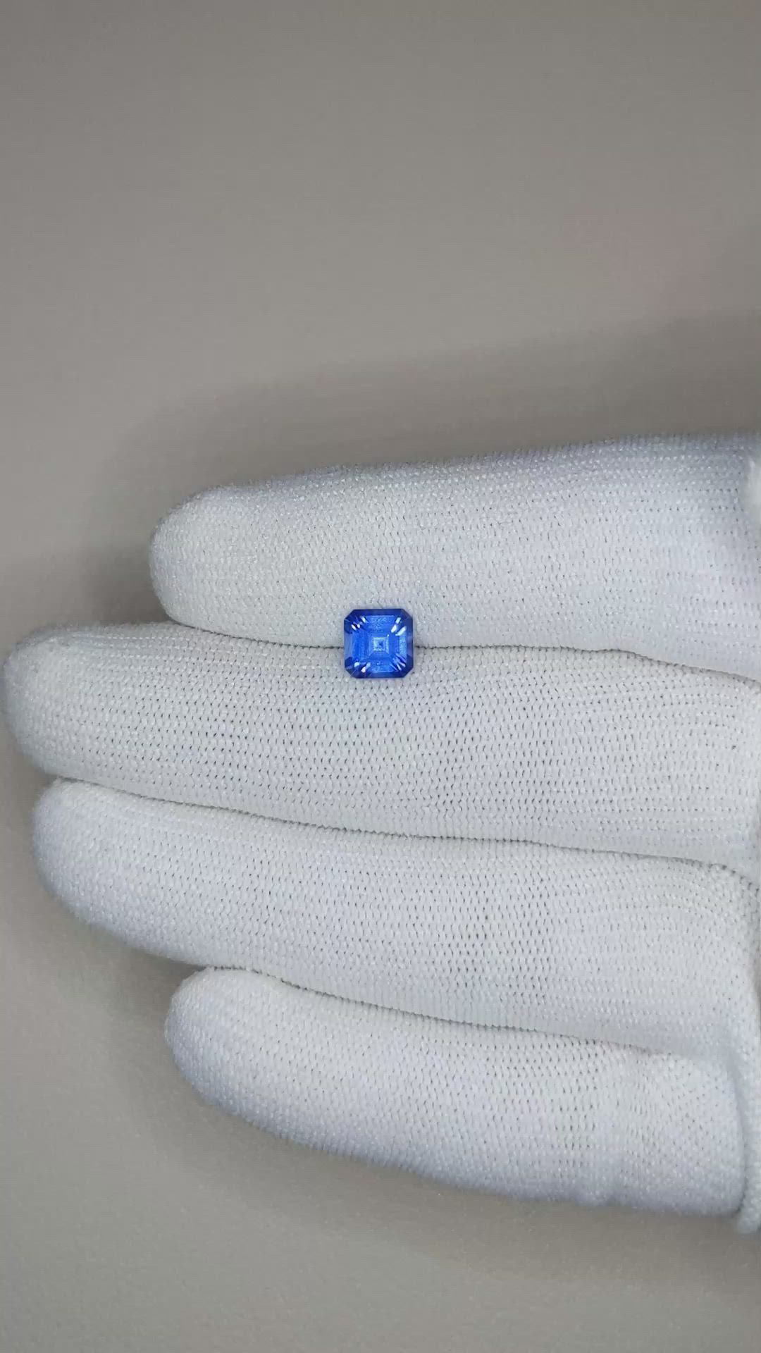 1.34 Ct. Blue Sapphire from Ceylon (Sri Lanka) Size Video