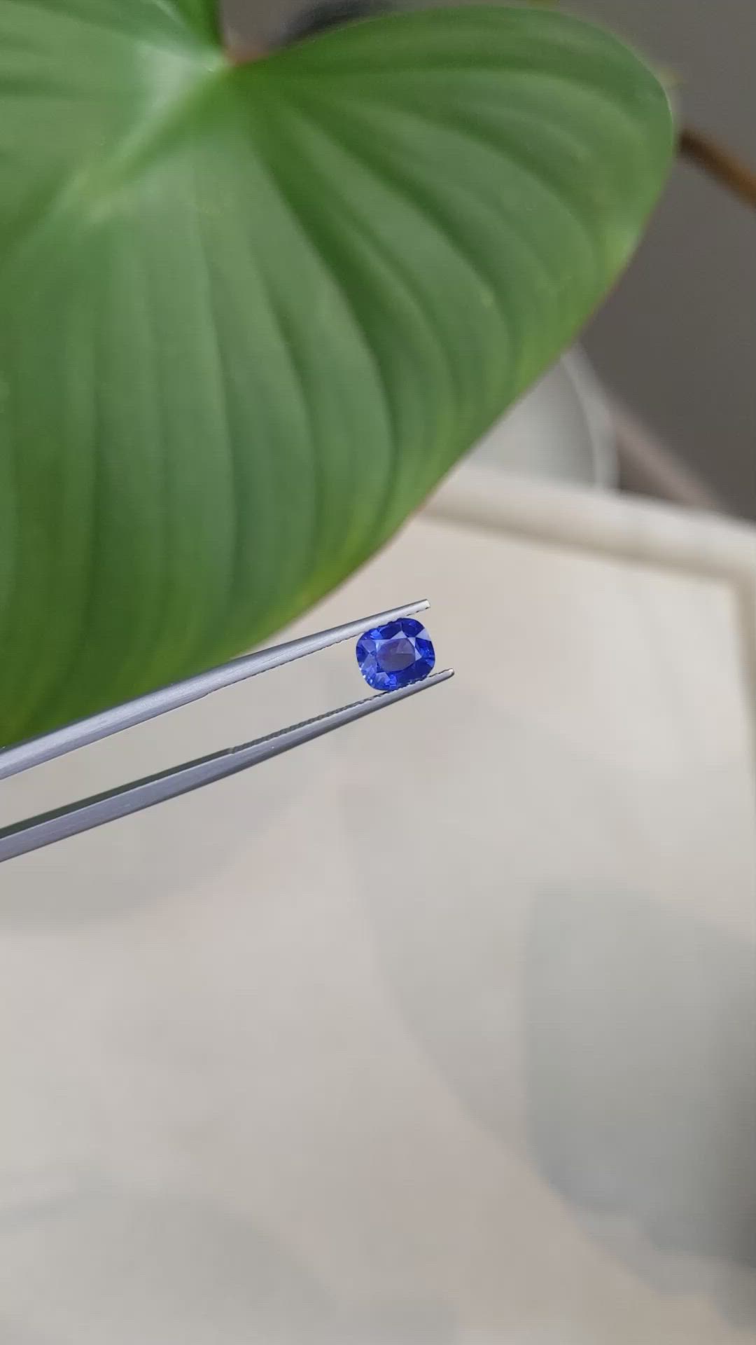 1.33 Ct. Blue Sapphire from Ceylon (Sri Lanka) Size Video