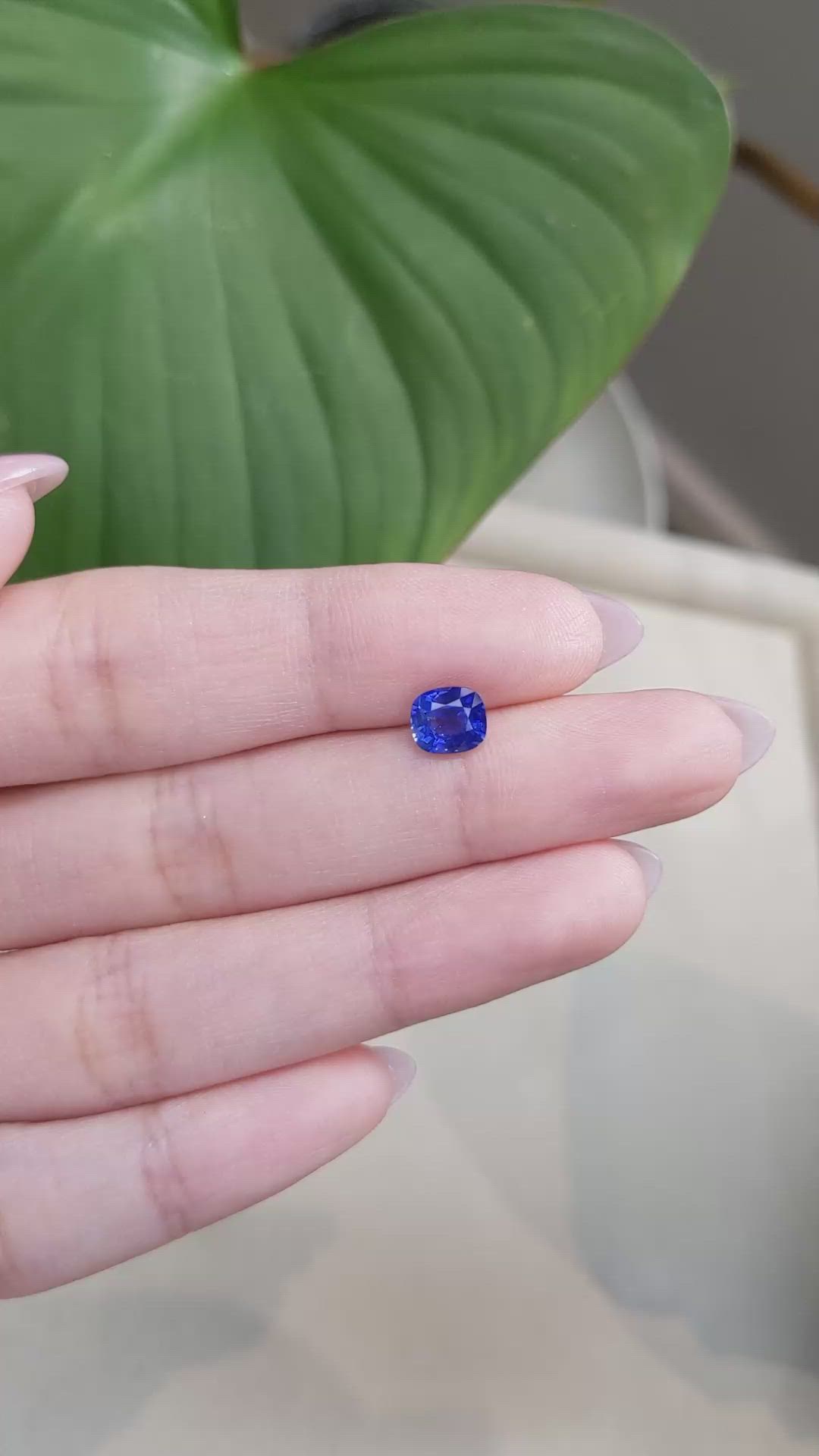 1.33 Ct. Blue Sapphire from Ceylon (Sri Lanka) Size Video