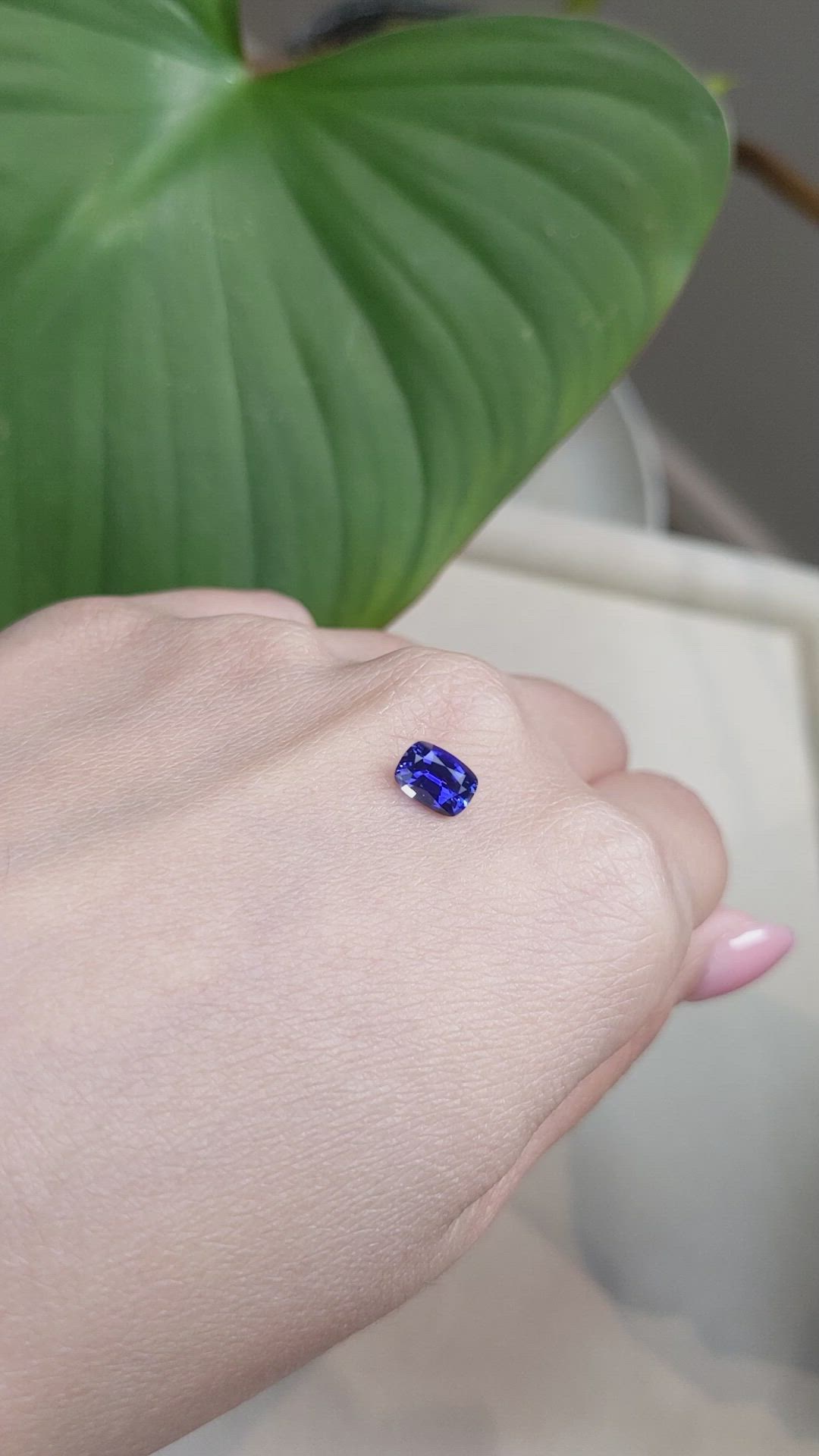 1.07 Ct. Blue Sapphire from Ceylon (Sri Lanka) Size Video