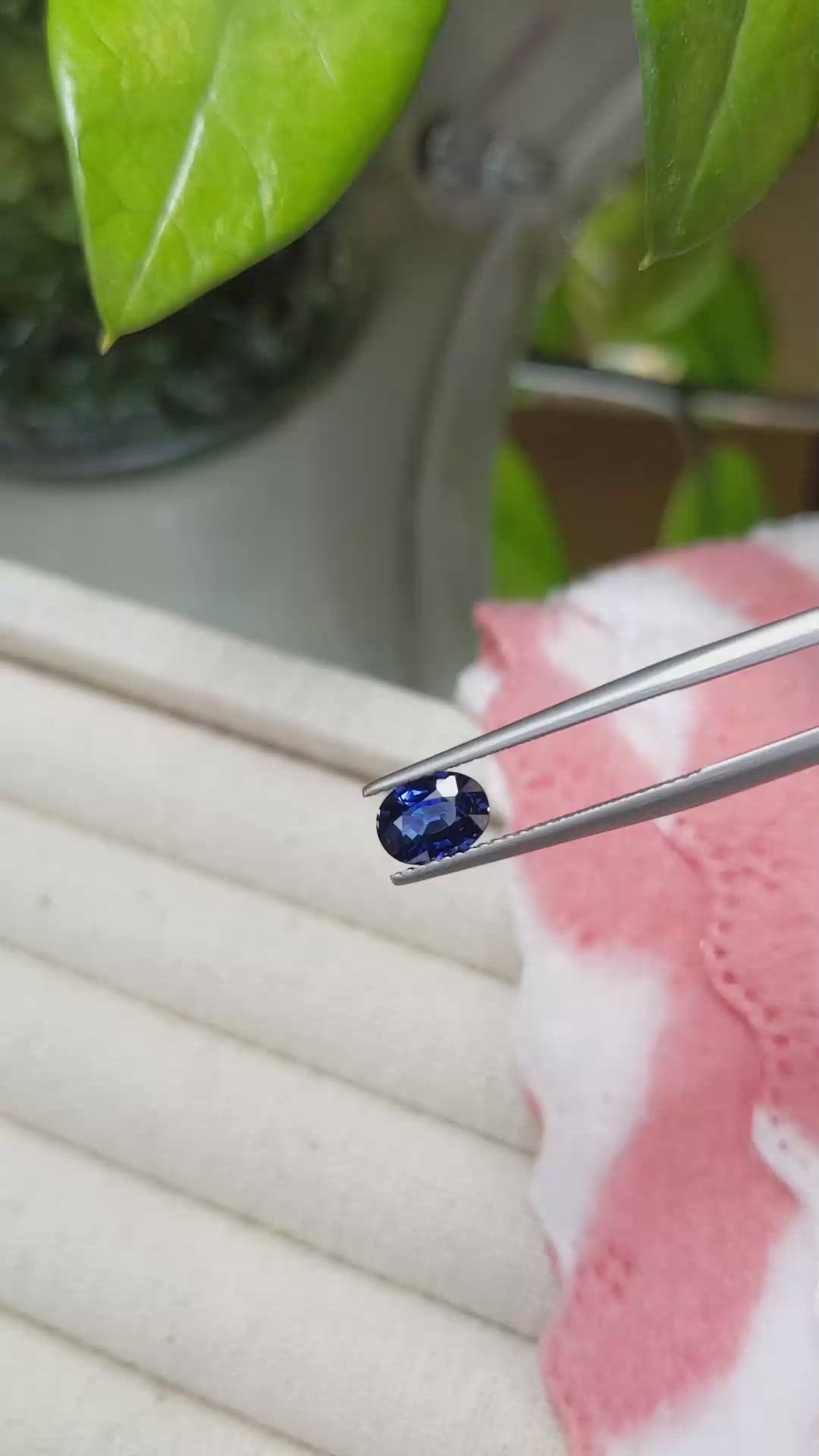 1.13 Ct. Blue Sapphire from Ceylon (Sri Lanka) Size Video