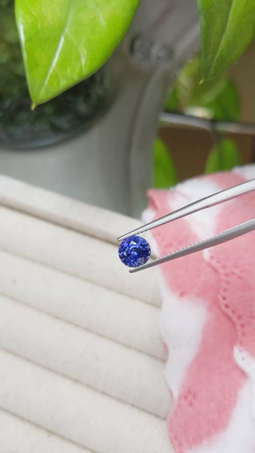 1.67 Ct. Blue Sapphire from Ceylon (Sri Lanka) Size Video