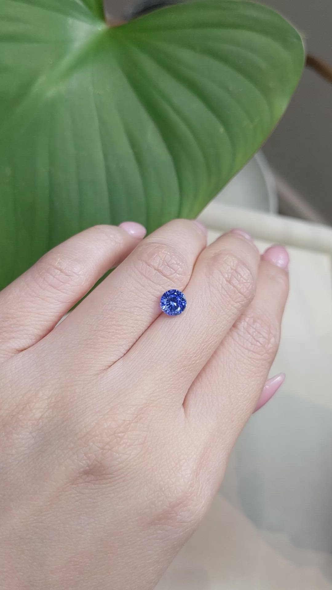 1.38 Ct. Blue Sapphire from Ceylon (Sri Lanka) Size Video