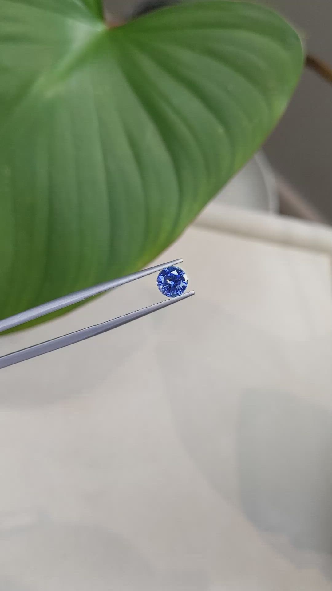 1.38 Ct. Blue Sapphire from Ceylon (Sri Lanka) Size Video