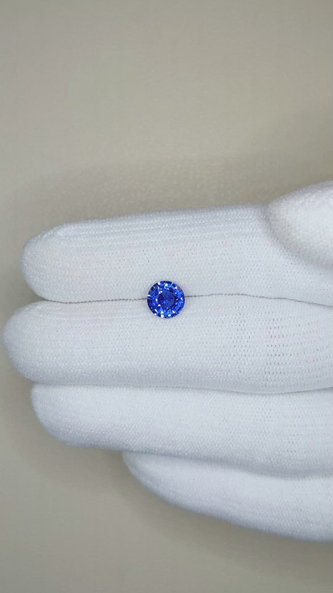 1.08 Ct. Blue Sapphire from Ceylon (Sri Lanka) Size Video