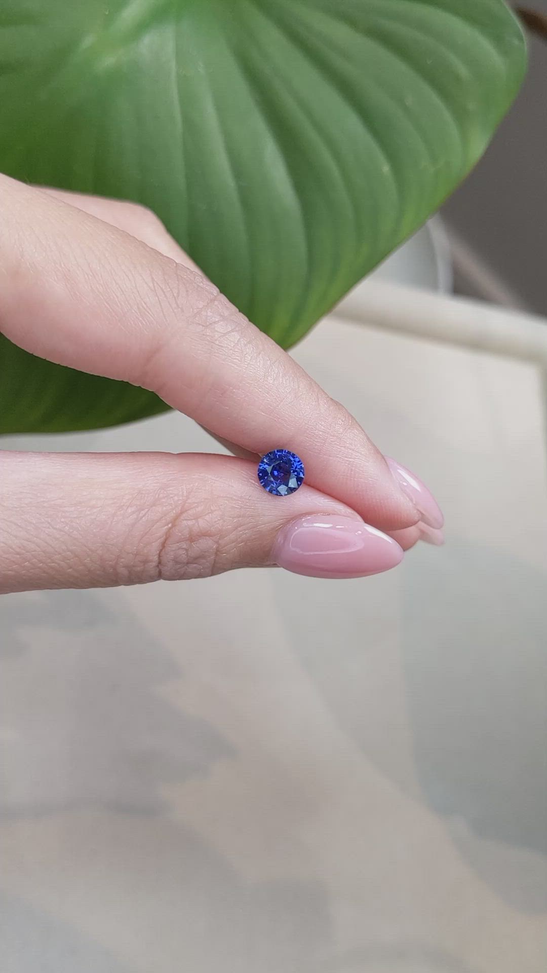 1.08 Ct. Blue Sapphire from Ceylon (Sri Lanka) Size Video