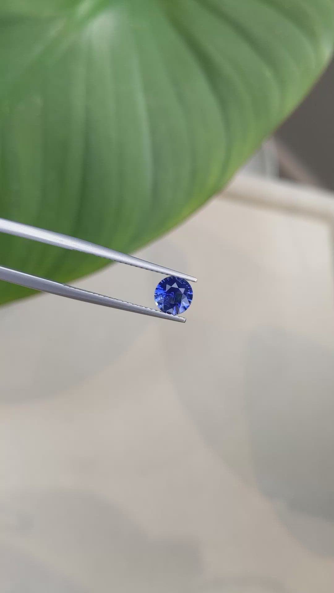1.08 Ct. Blue Sapphire from Ceylon (Sri Lanka) Size Video