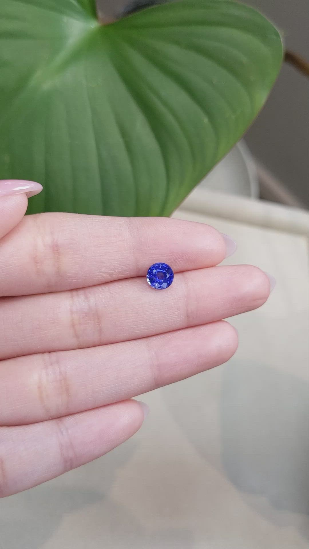 1.21 Ct. Blue Sapphire from Ceylon (Sri Lanka) Size Video