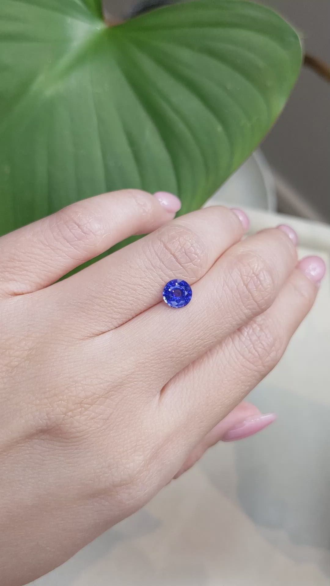 1.21 Ct. Blue Sapphire from Ceylon (Sri Lanka) Size Video