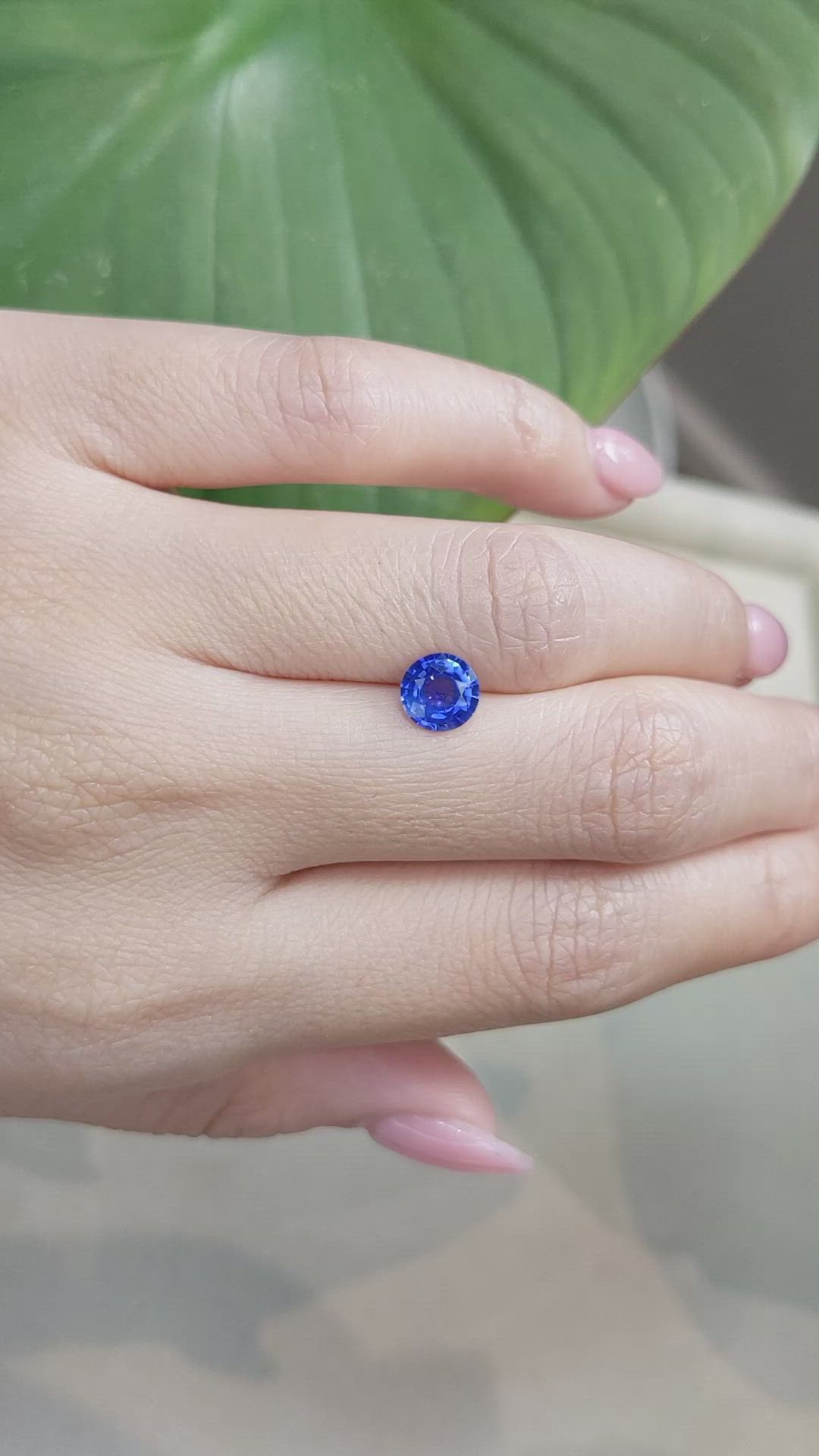 1.28 Ct. Blue Sapphire from Ceylon (Sri Lanka) Size Video