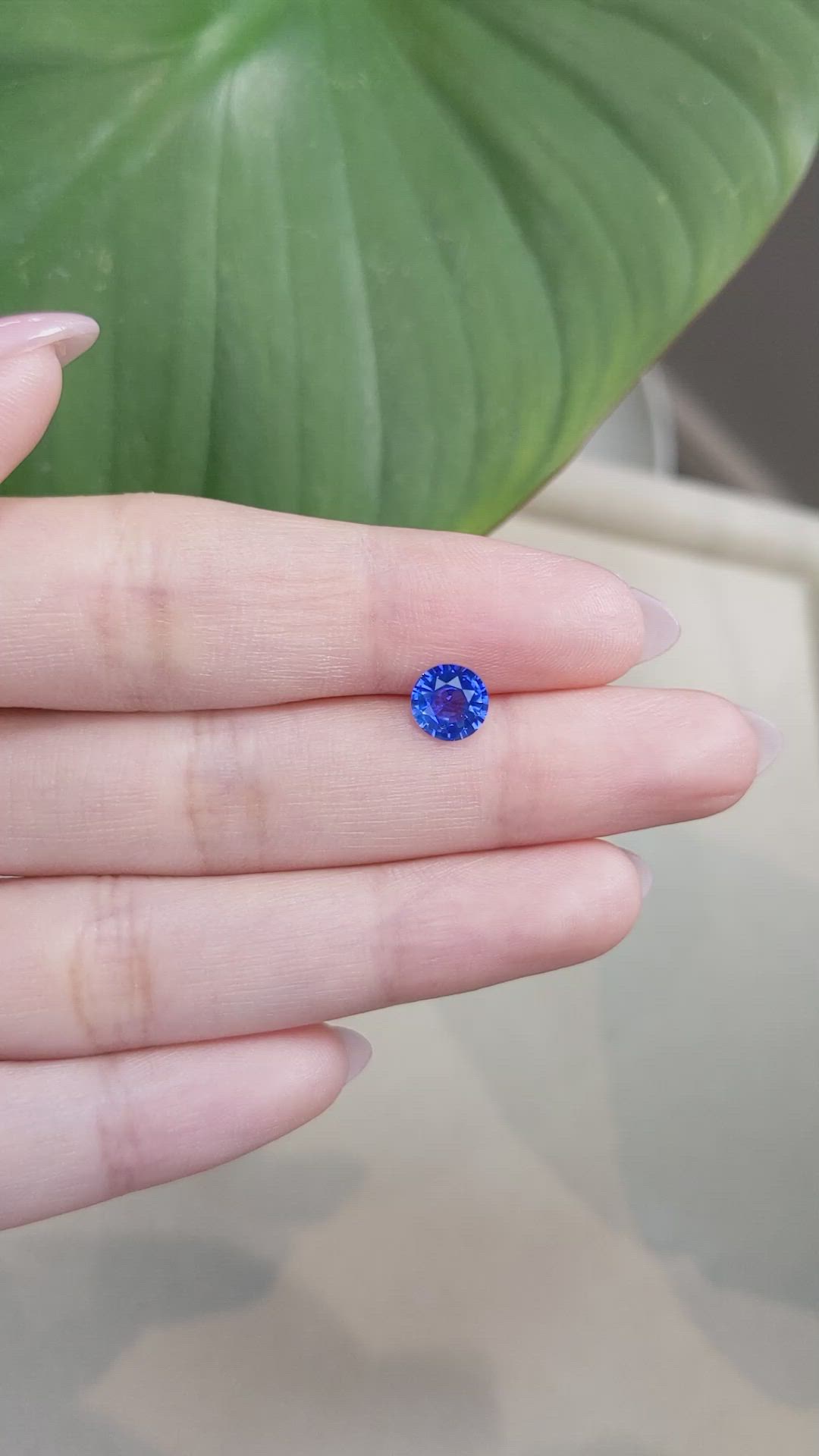 1.28 Ct. Blue Sapphire from Ceylon (Sri Lanka) Size Video