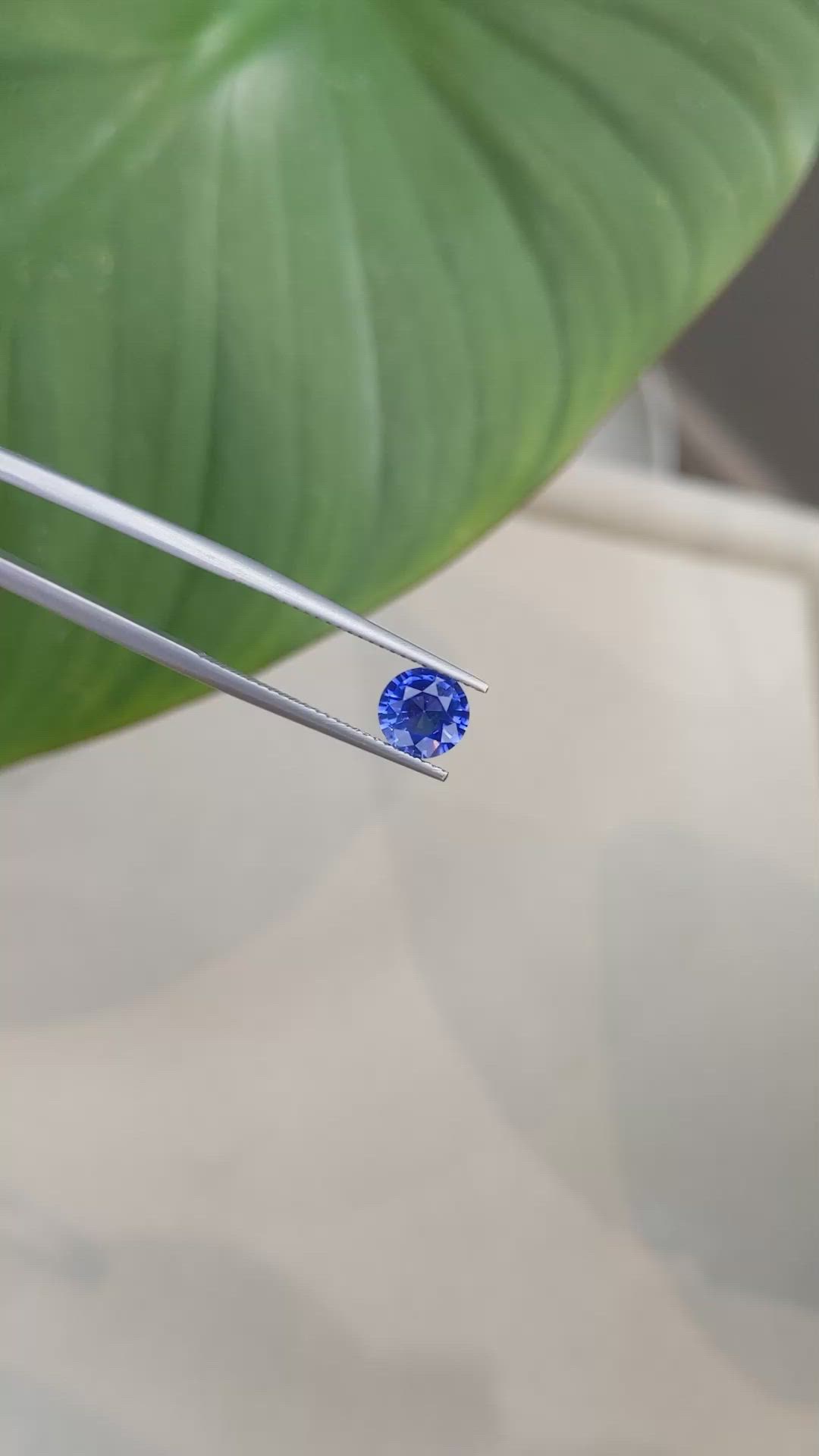 1.28 Ct. Blue Sapphire from Ceylon (Sri Lanka) Size Video