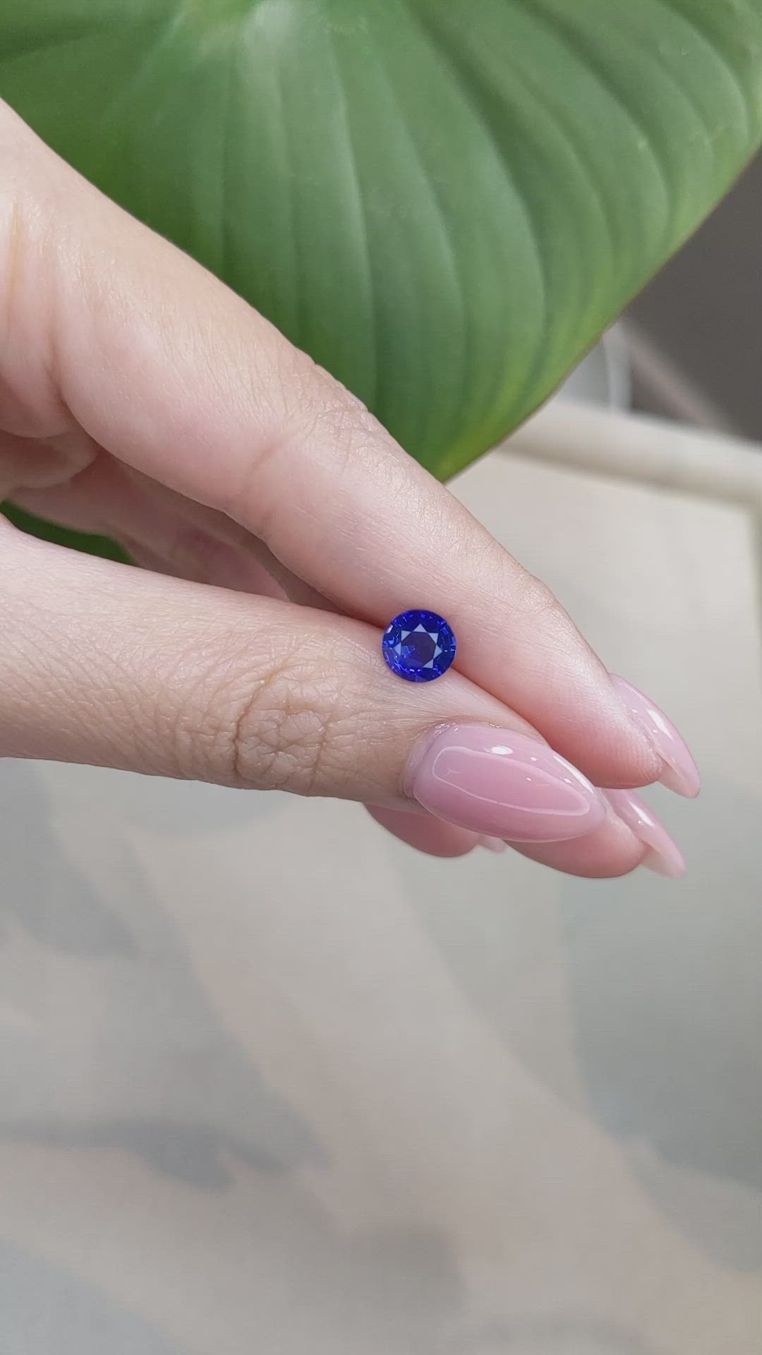 1.29 Ct. Blue Sapphire from Ceylon (Sri Lanka) Size Video