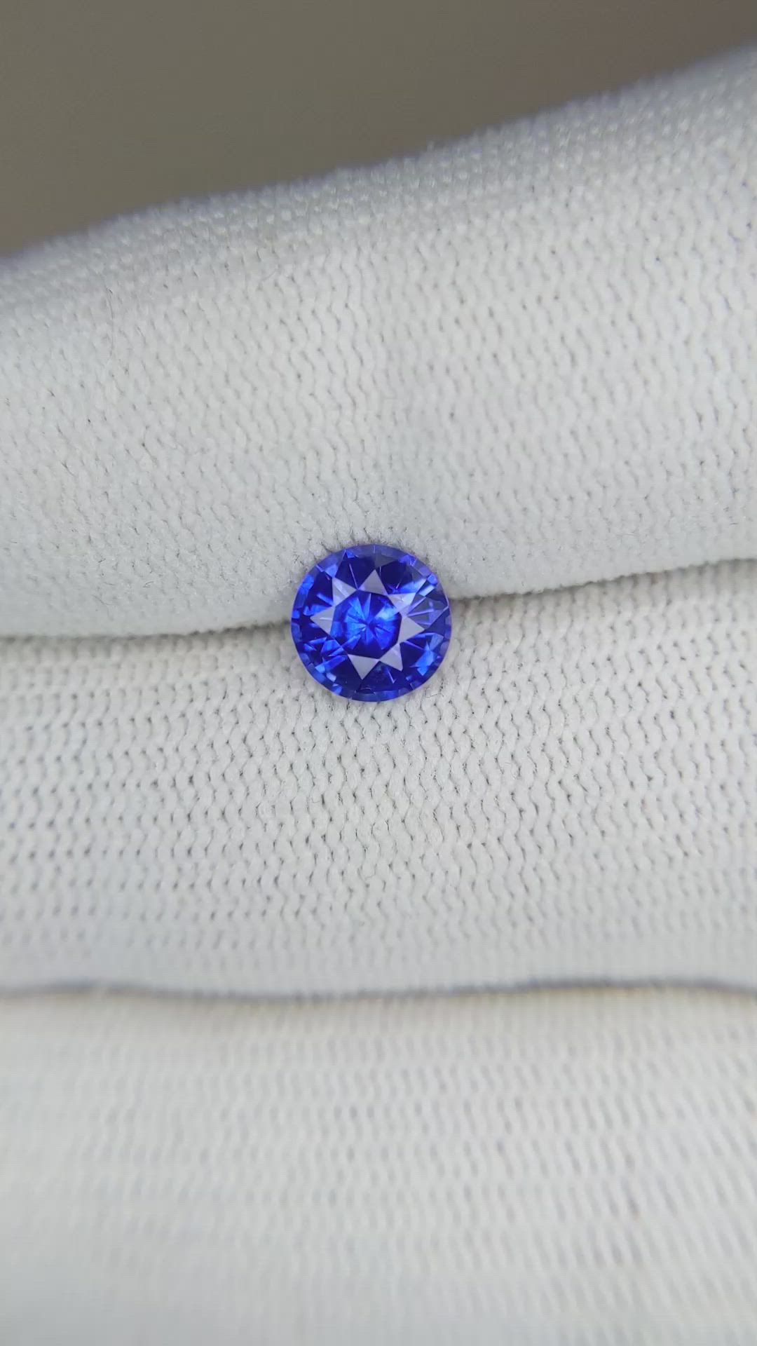 1.08 Ct. Blue Sapphire from Ceylon (Sri Lanka) Size Video