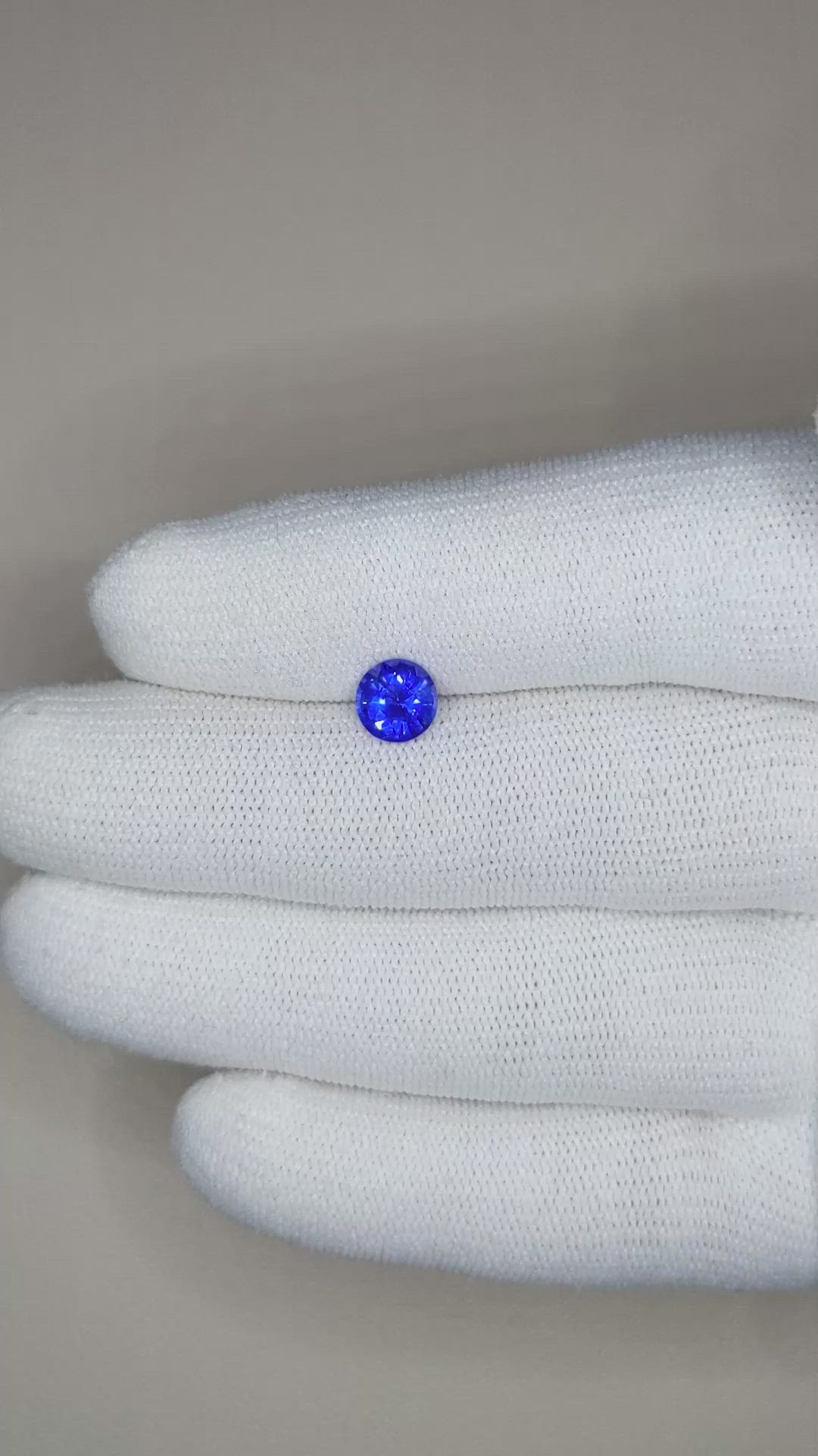 1.08 Ct. Blue Sapphire from Ceylon (Sri Lanka) Size Video