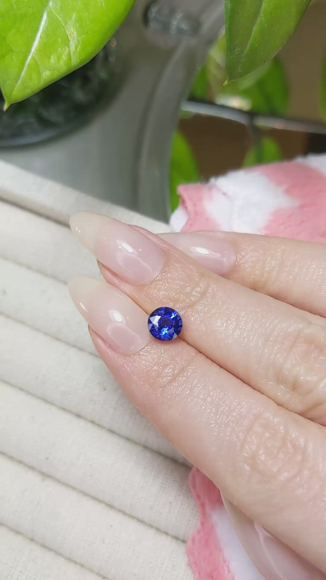 1.19 Ct. Blue Sapphire from Ceylon (Sri Lanka) Size Video