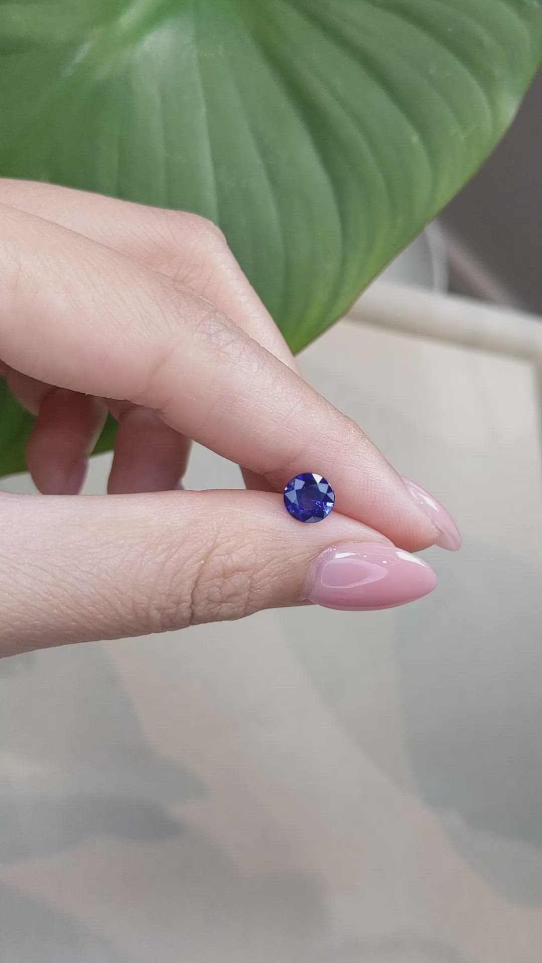 1.17 Ct. Blue Sapphire from Ceylon (Sri Lanka) Size Video
