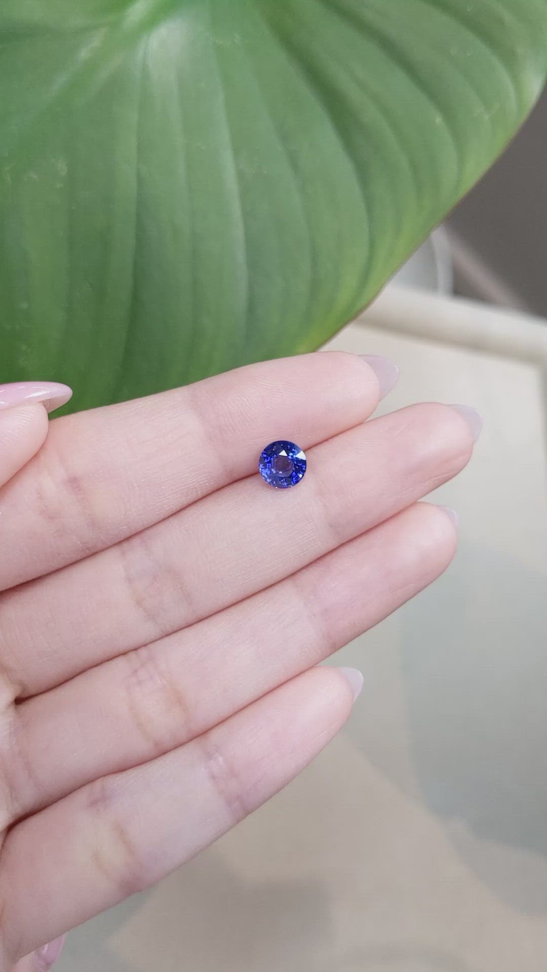 1.43 Ct. Blue Sapphire from Ceylon (Sri Lanka) Size Video