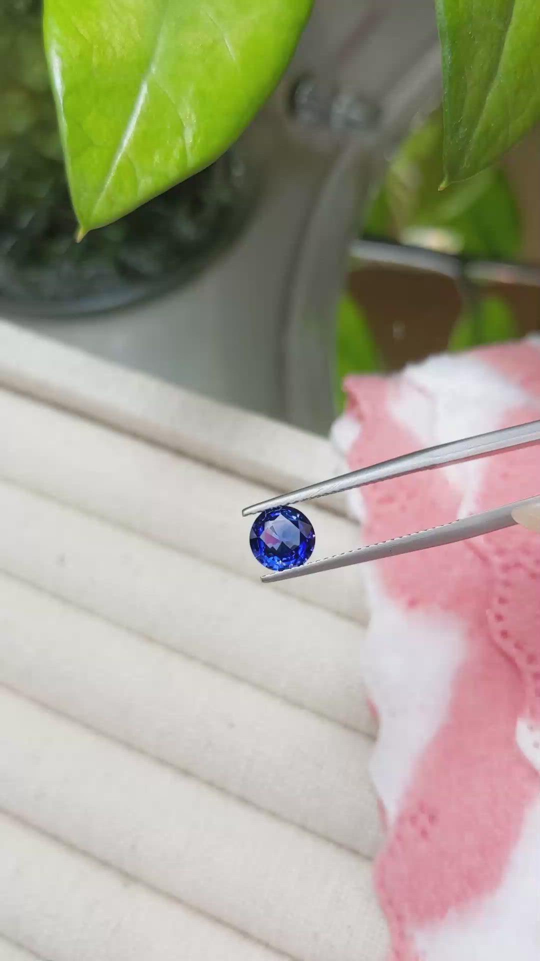 1.26 Ct. Blue Sapphire from Ceylon (Sri Lanka) Size Video