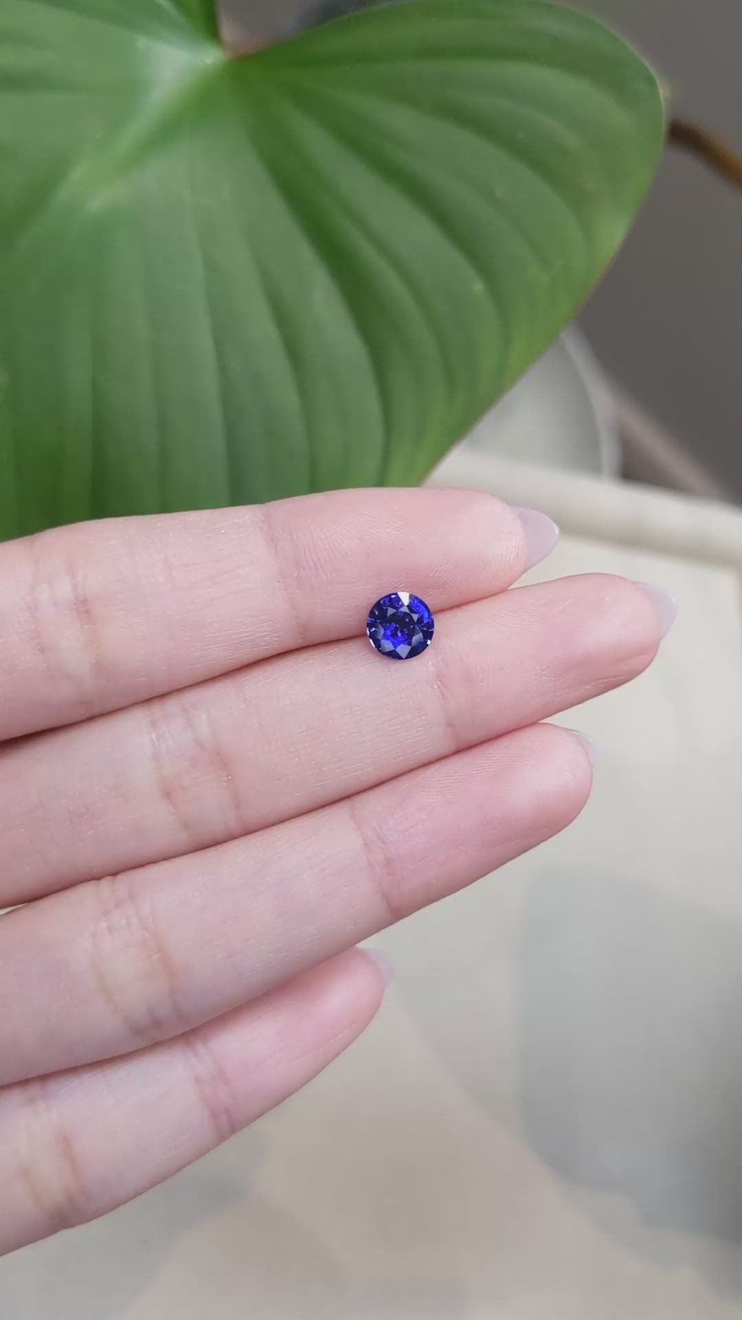 1.06 Ct. Blue Sapphire from Ceylon (Sri Lanka) Size Video
