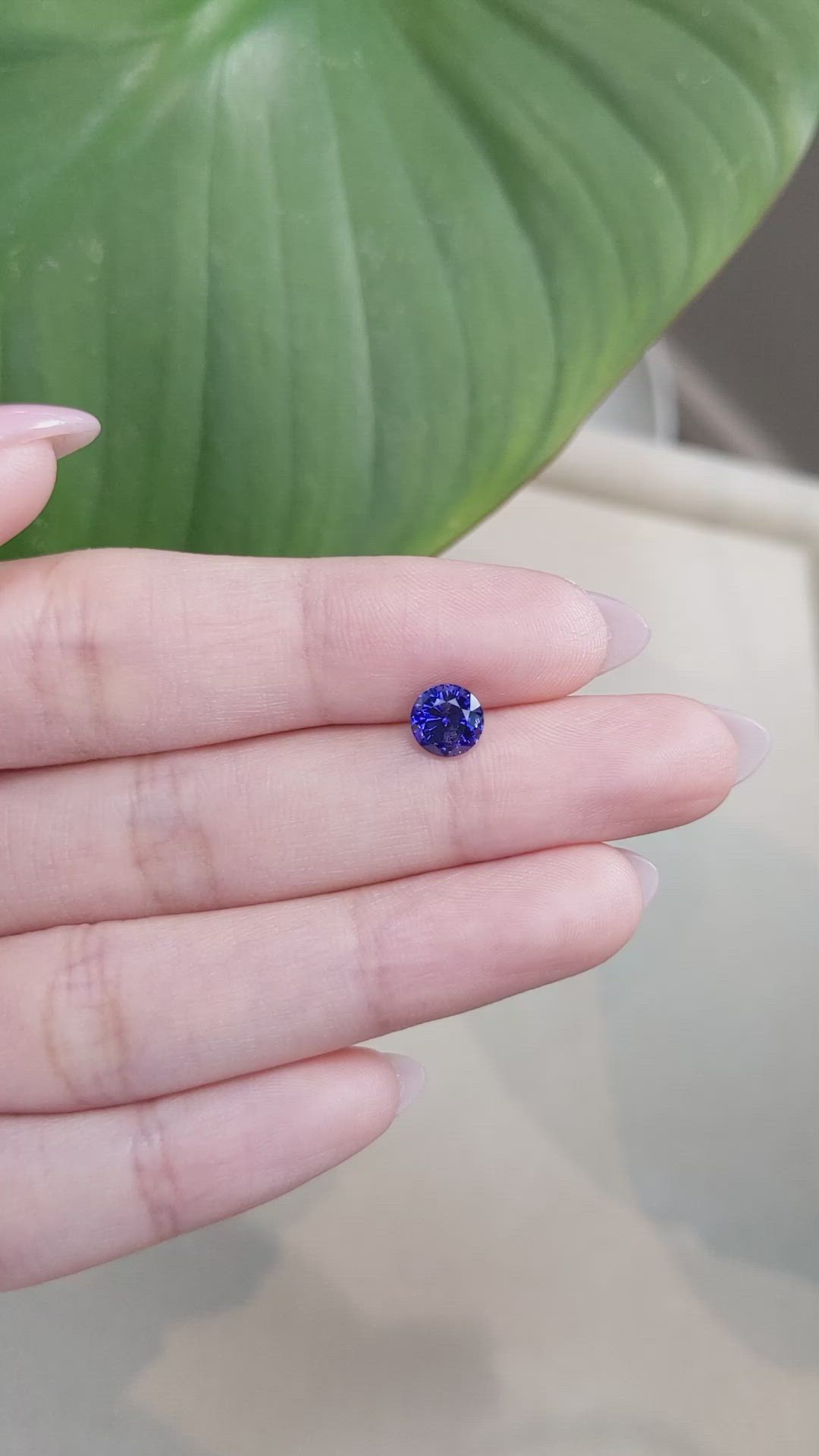 1.29 Ct. Blue Sapphire from Ceylon (Sri Lanka) Size Video