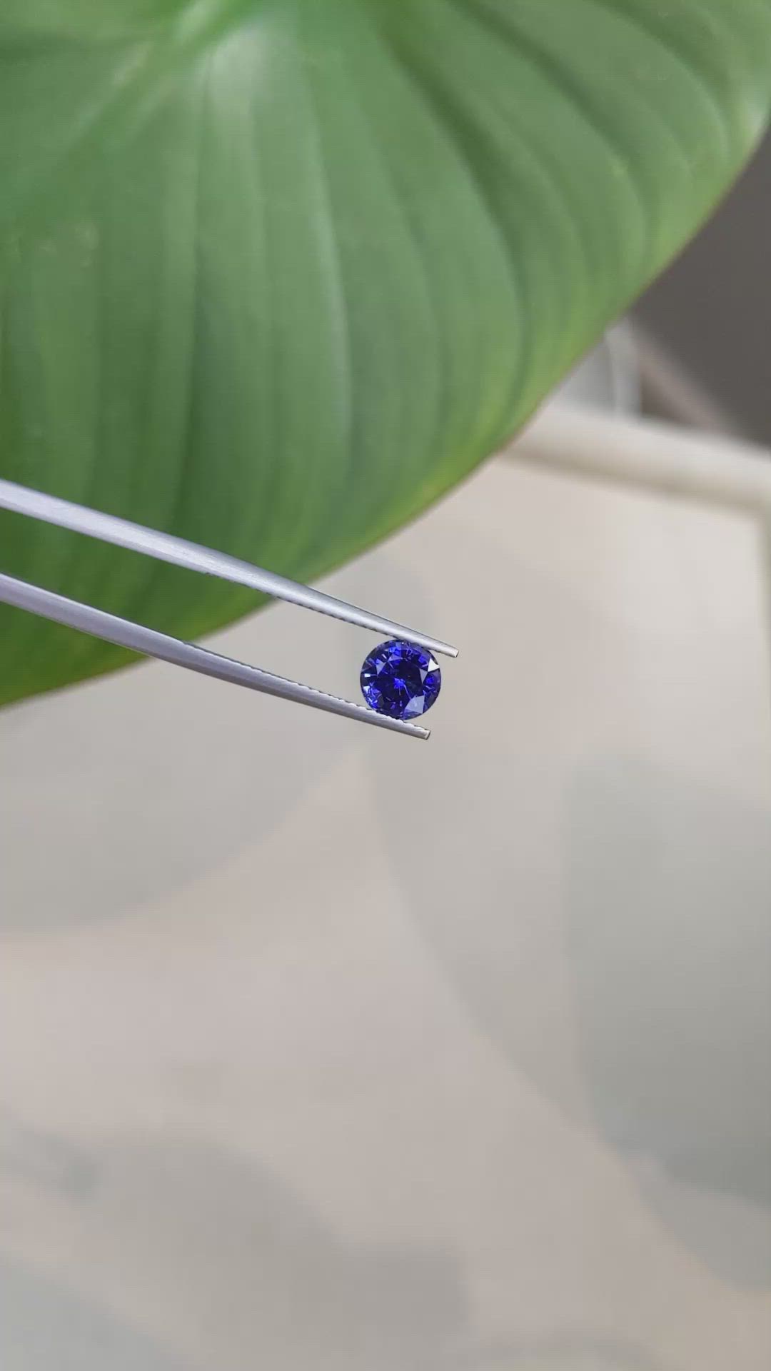 1.29 Ct. Blue Sapphire from Ceylon (Sri Lanka) Size Video