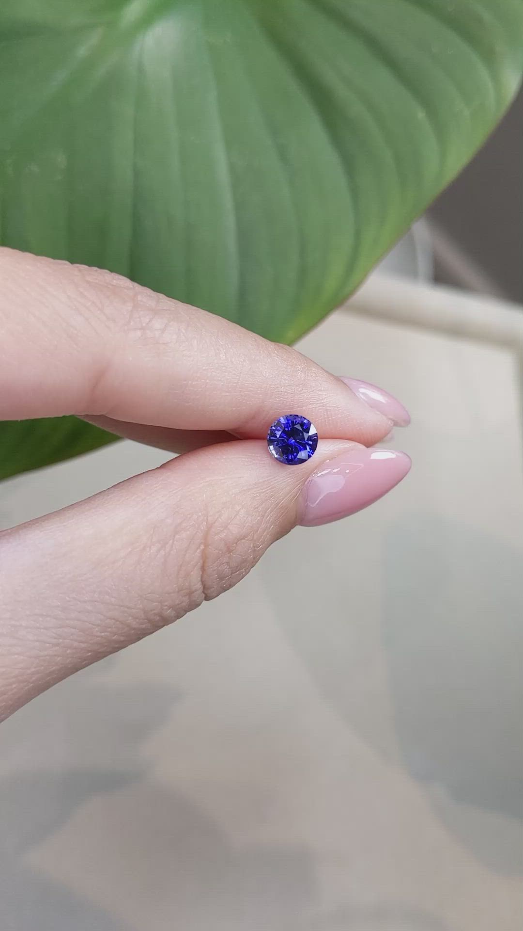 1.29 Ct. Blue Sapphire from Ceylon (Sri Lanka) Size Video