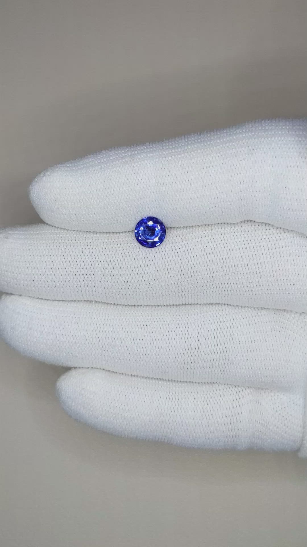 0.83 Ct. Blue Sapphire from Ceylon (Sri Lanka) Size Video