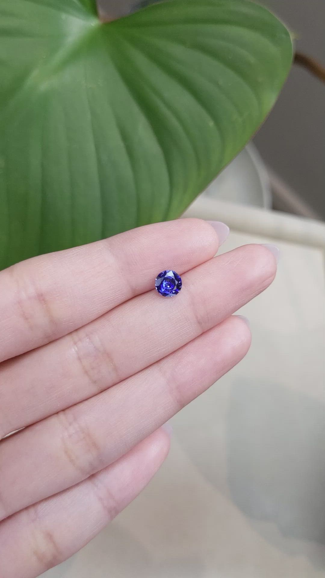 0.83 Ct. Blue Sapphire from Ceylon (Sri Lanka) Size Video