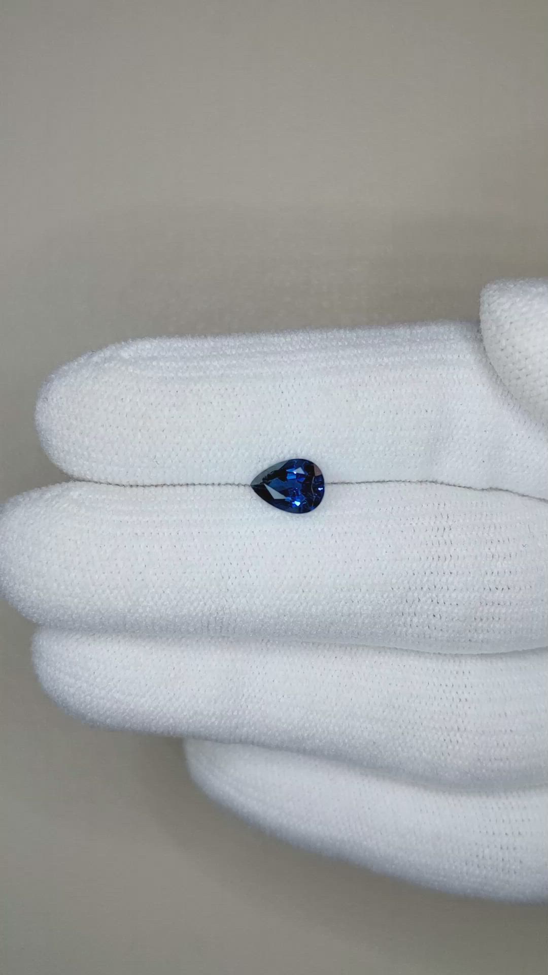 1.01 Ct. Blue Sapphire from Ceylon (Sri Lanka) Size Video