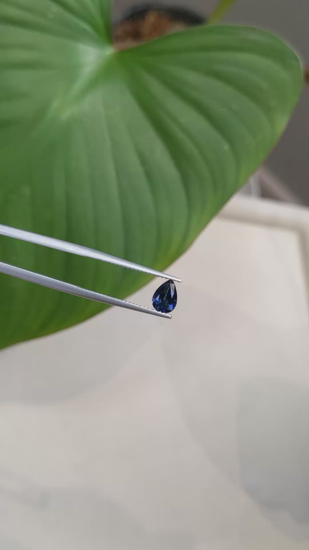 0.93 Ct. Blue Sapphire from Ceylon (Sri Lanka) Size Video