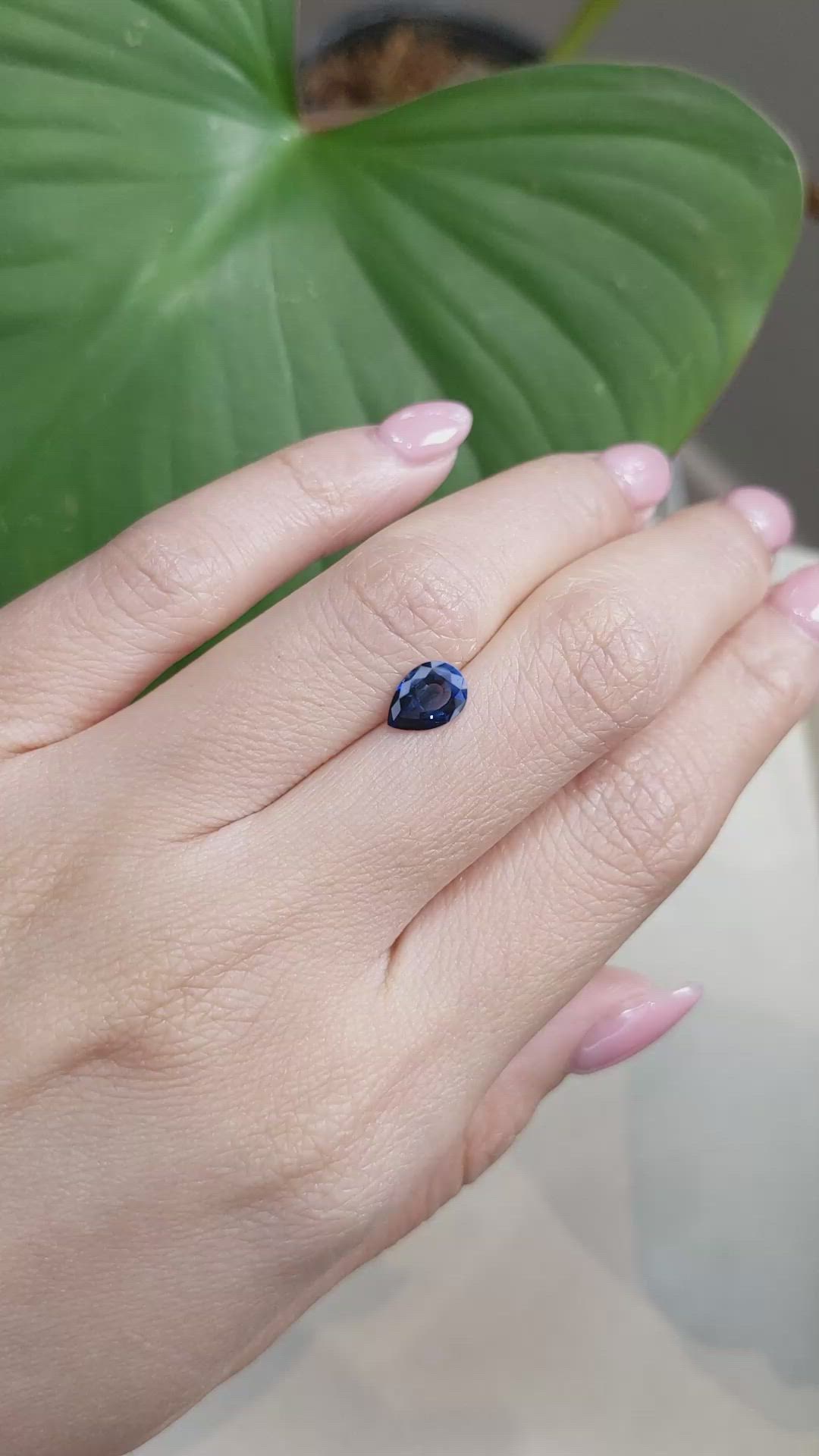 0.97 Ct. Blue Sapphire from Ceylon (Sri Lanka) Size Video