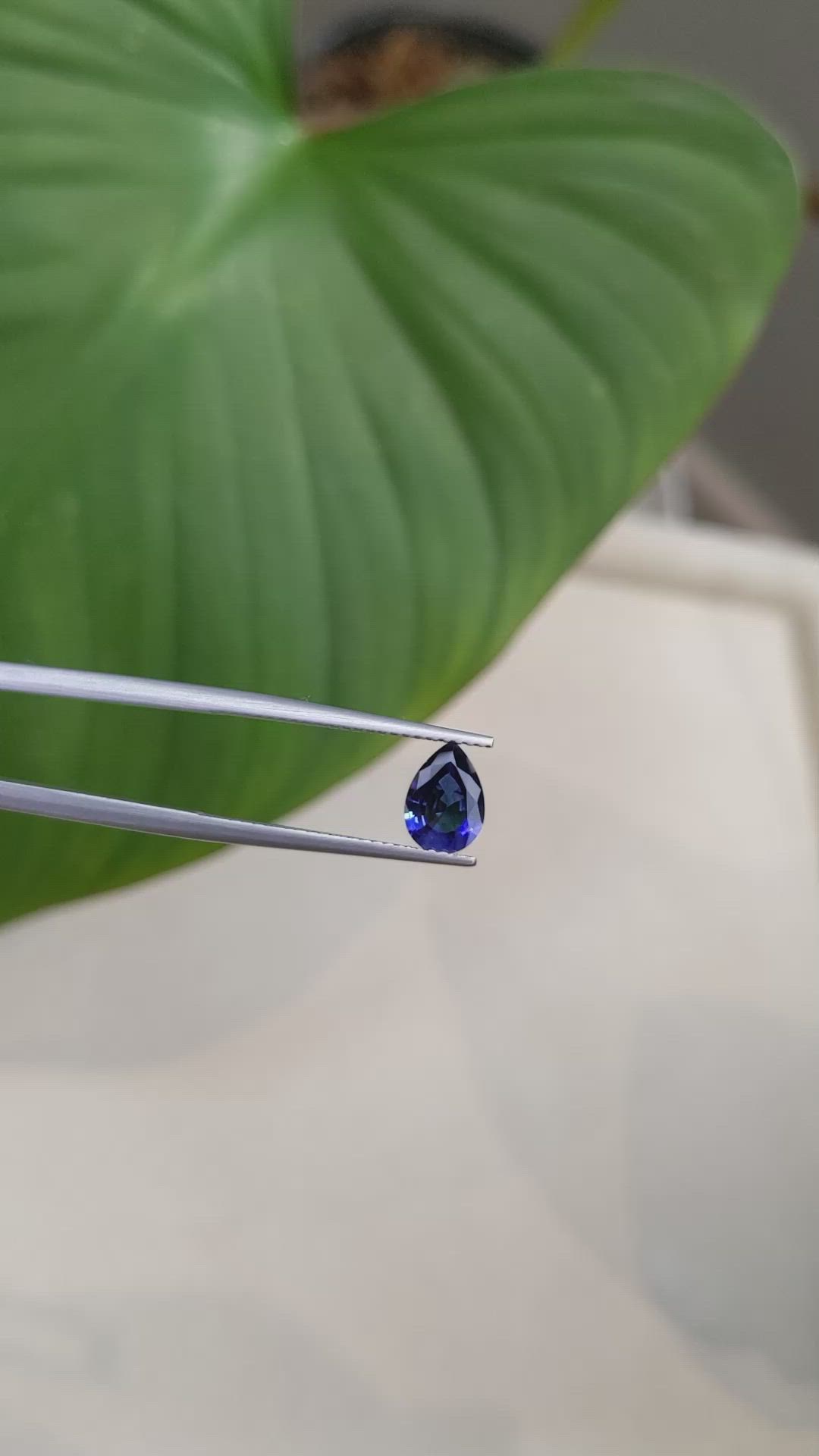0.97 Ct. Blue Sapphire from Ceylon (Sri Lanka) Size Video