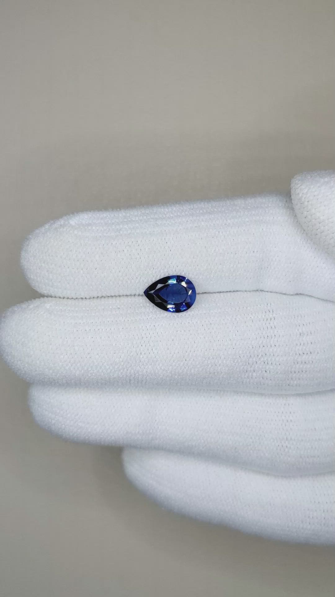 0.97 Ct. Blue Sapphire from Ceylon (Sri Lanka) Size Video