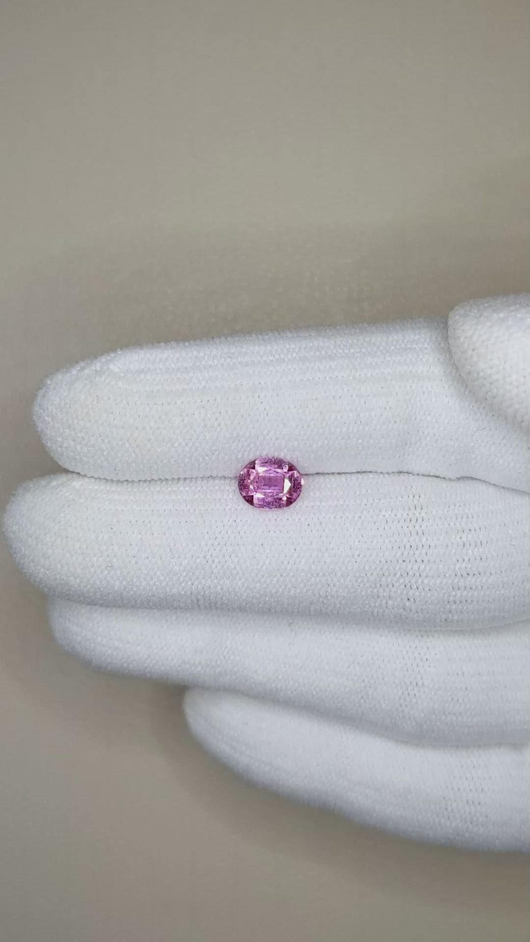 0.88 Ct. Pink Sapphire from Ceylon (Sri Lanka) Size Video